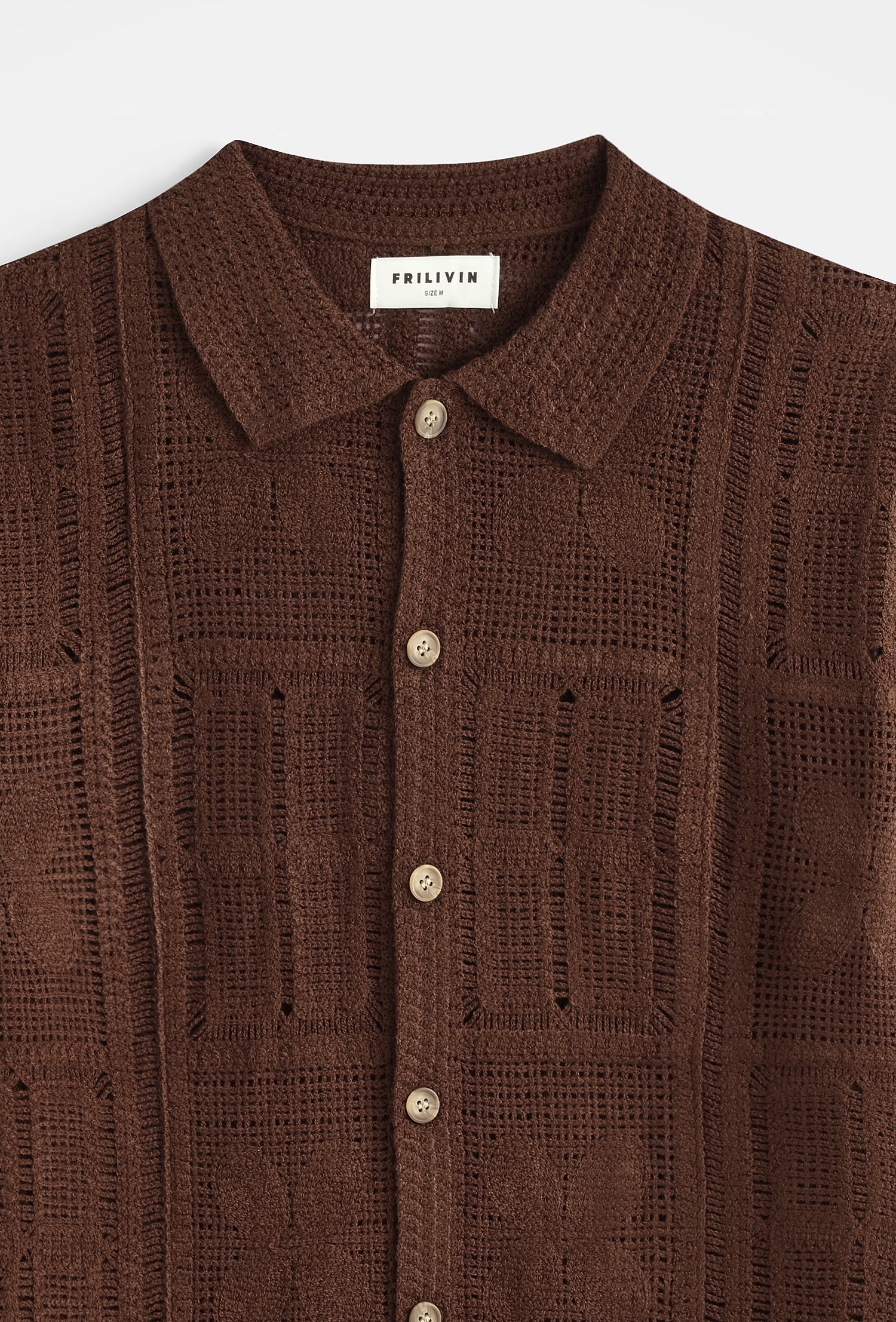 Chemise tricot ajouré polo
