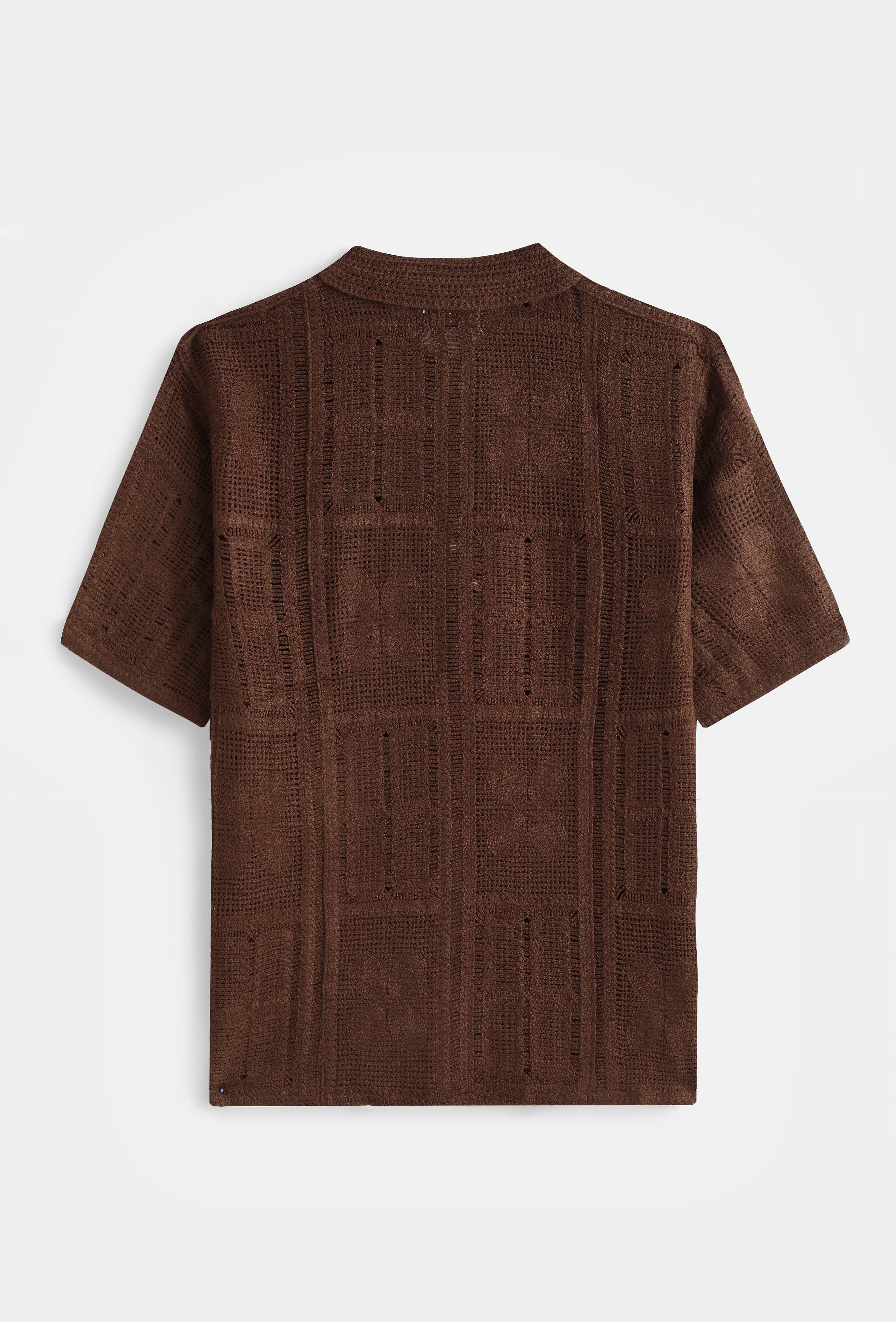 Chemise tricot ajouré polo