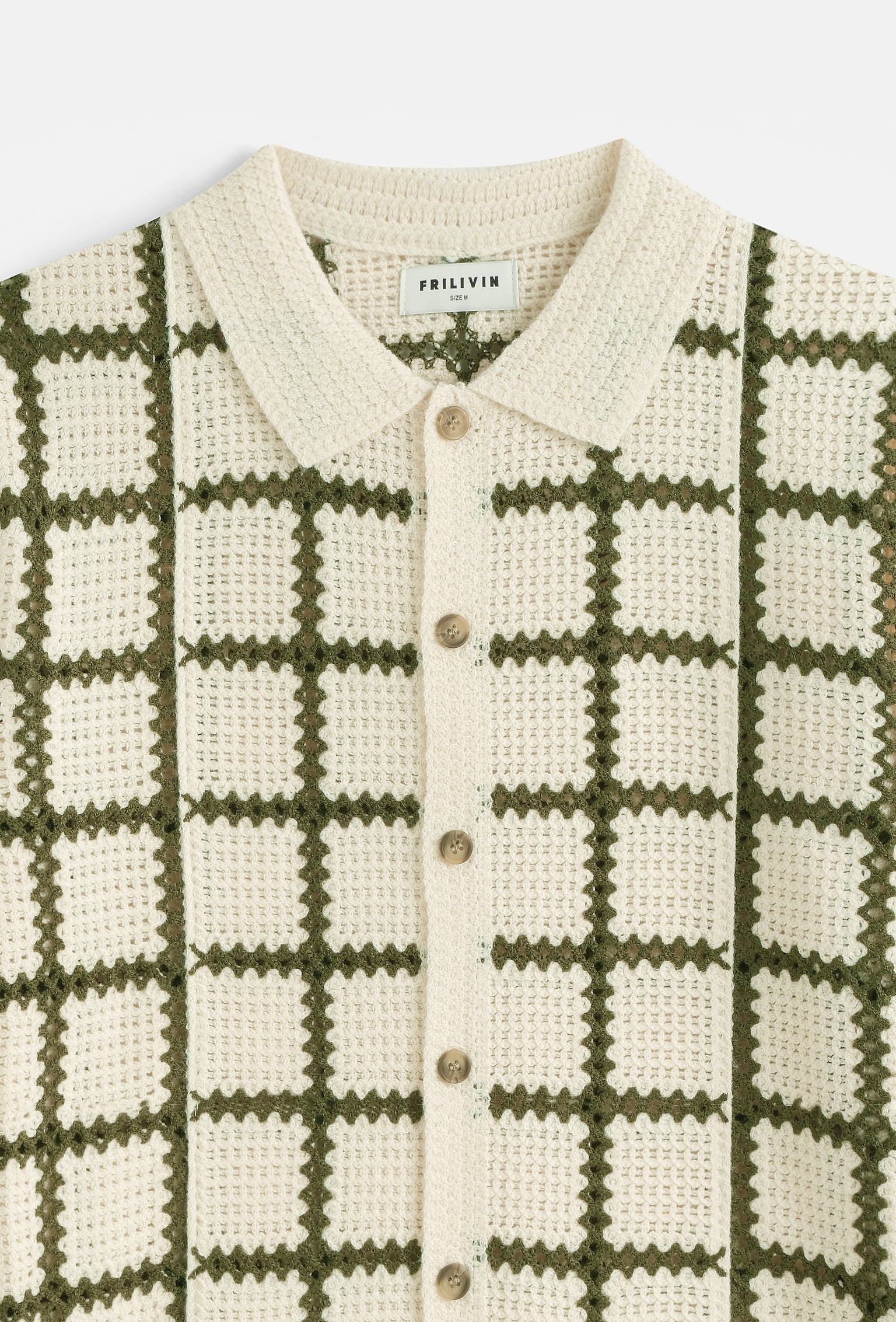 Chemise tricot quadrillé