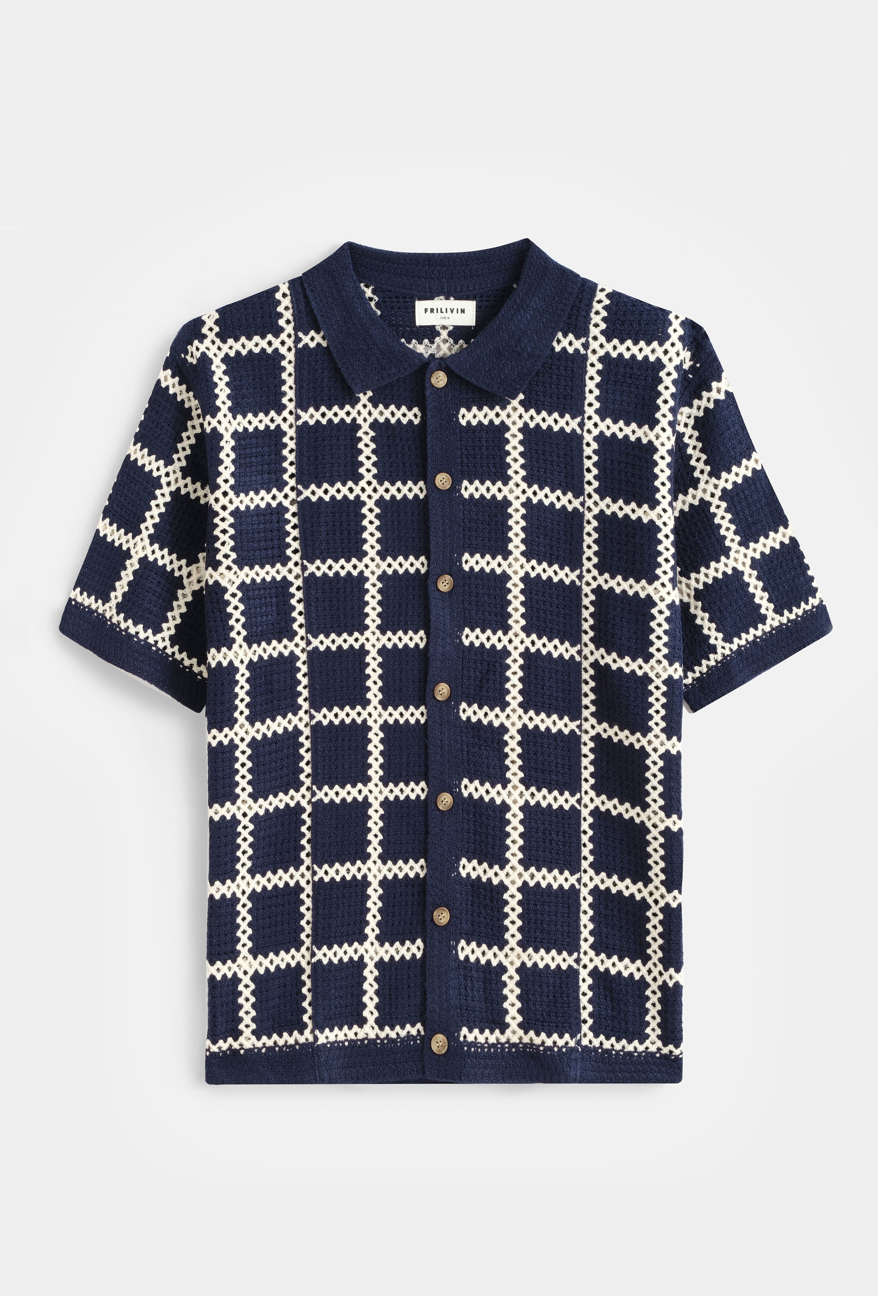 Chemise tricot quadrillé