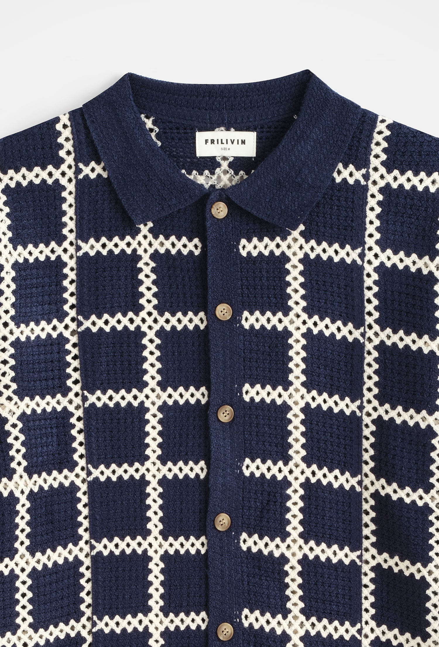 Chemise tricot quadrillé