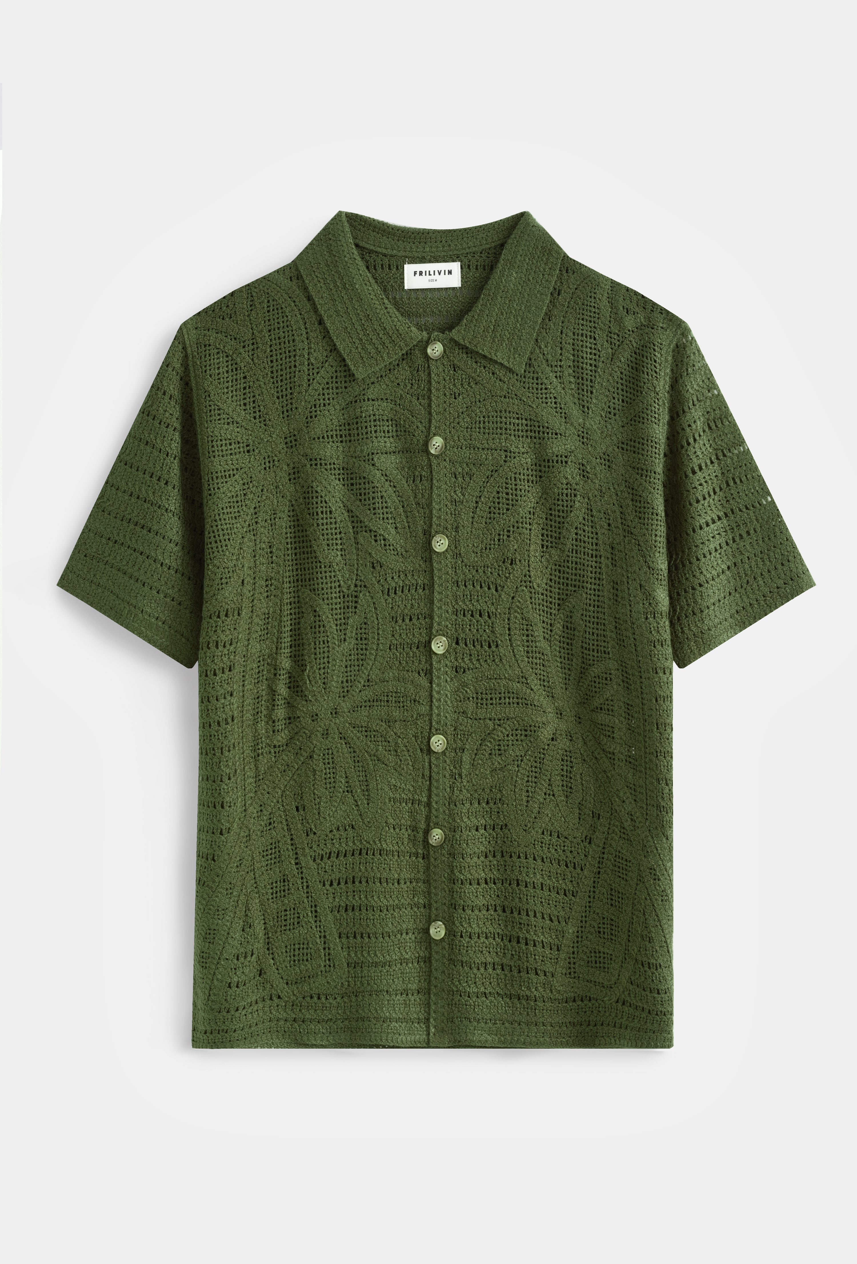 Chemise col polo ajourée