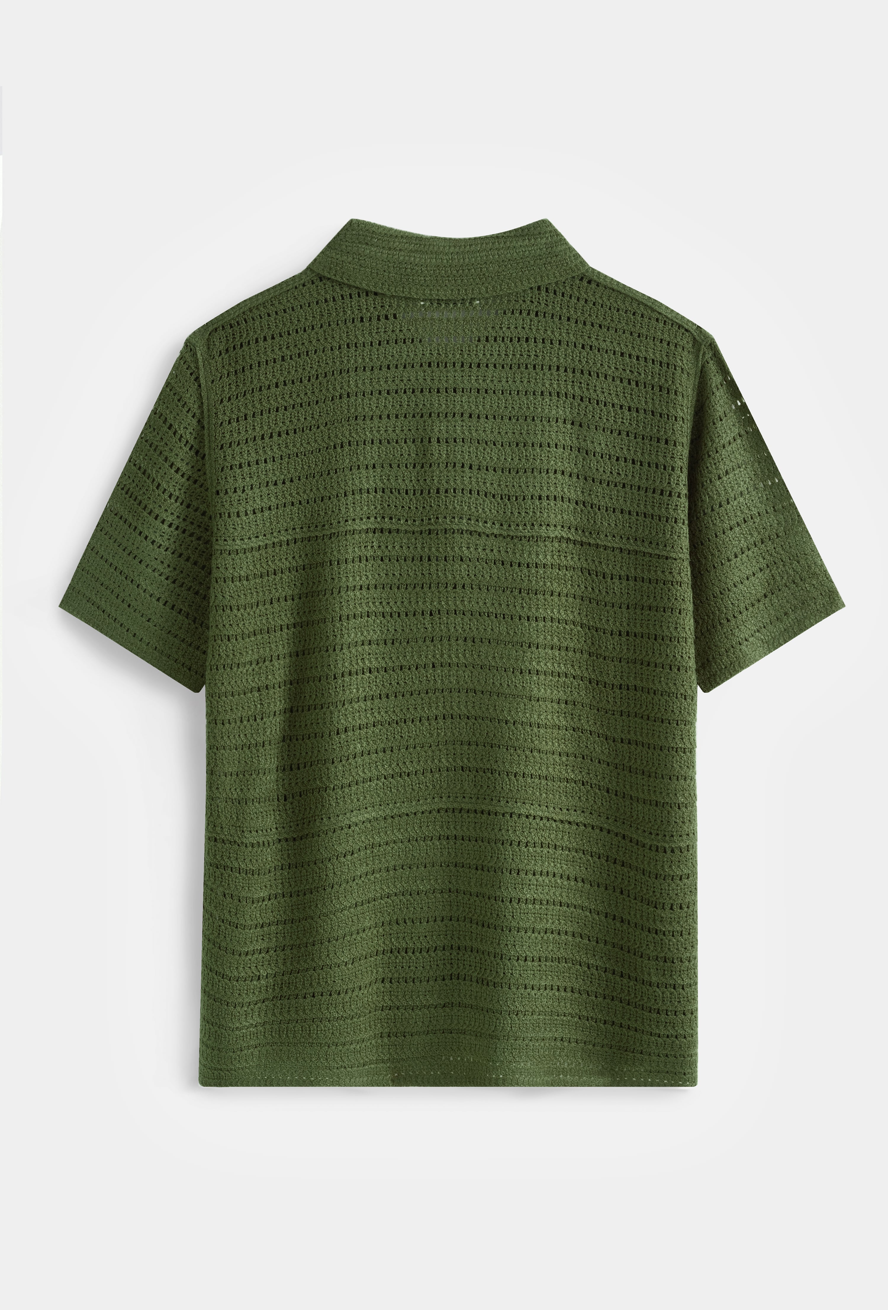 Chemise col polo ajourée
