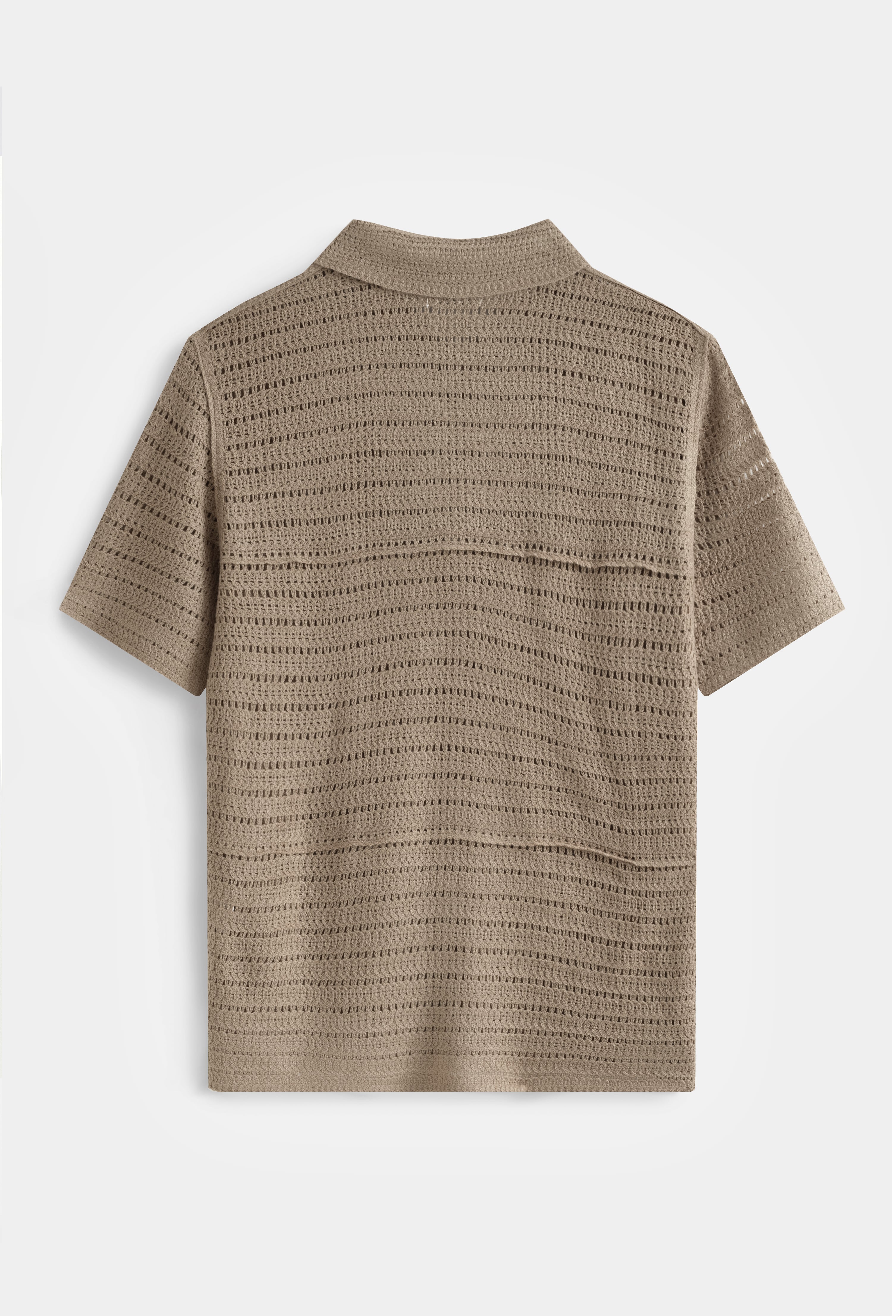 Chemise col polo ajourée
