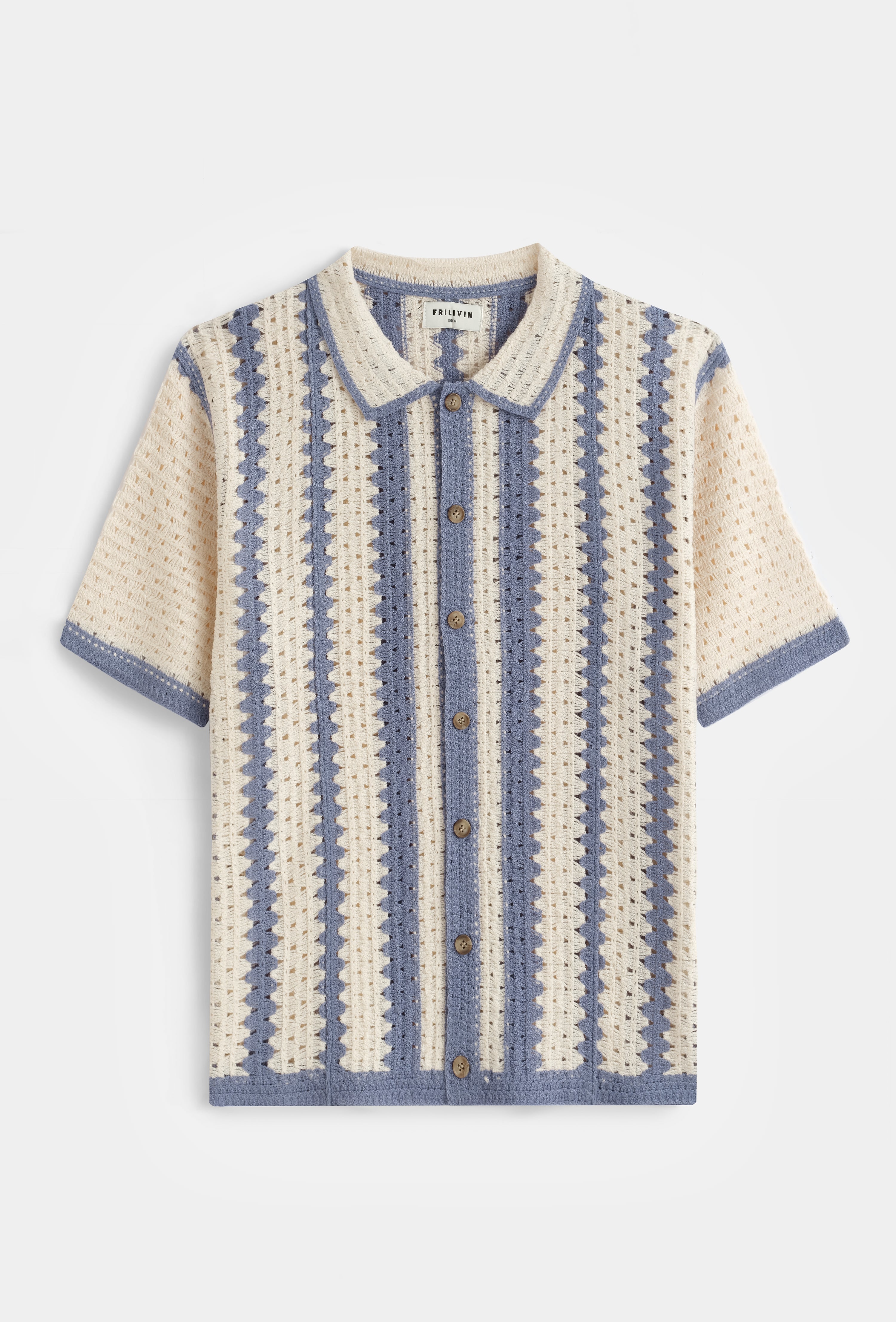 Chemise polo tricot rayé
