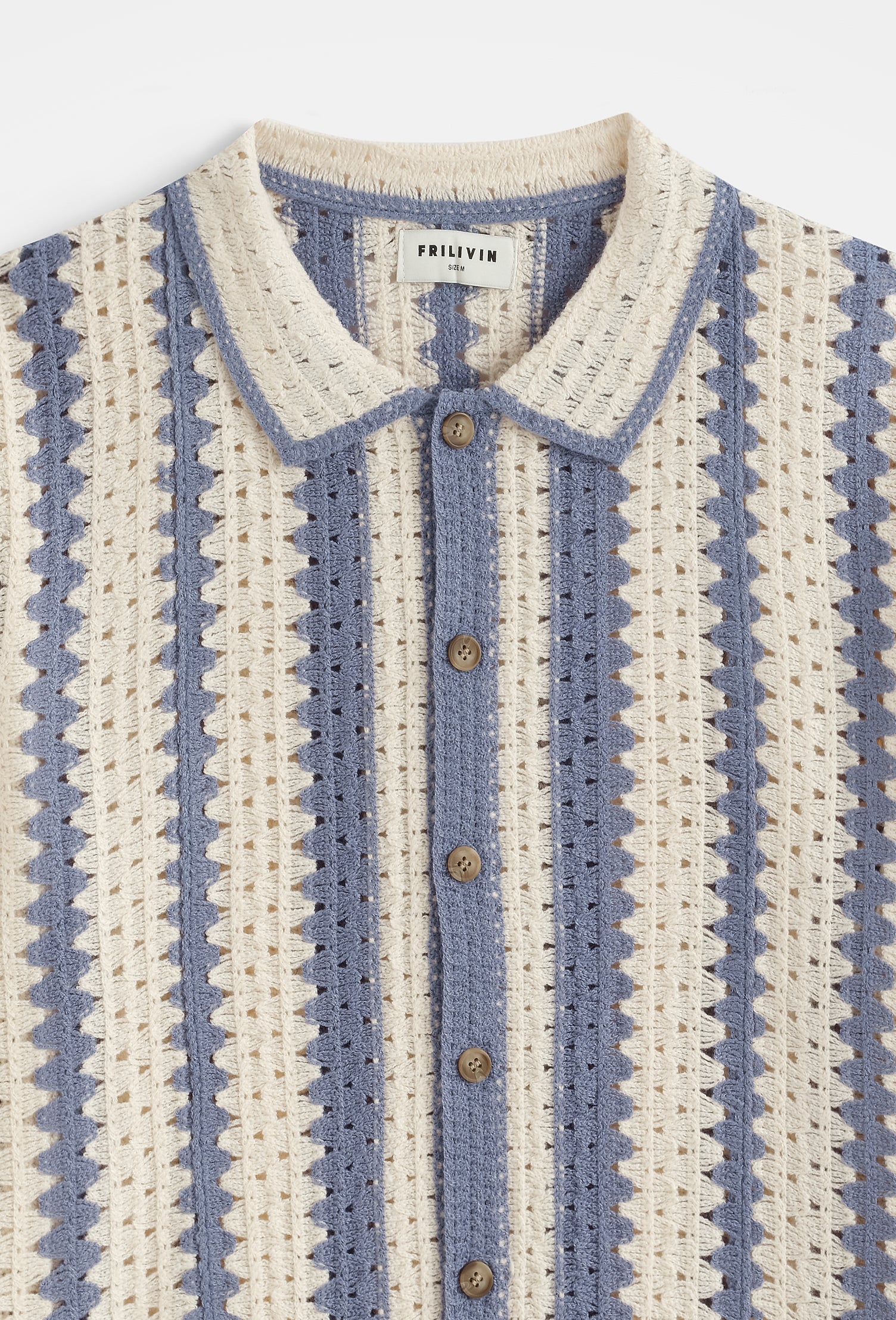 Chemise polo tricot rayé