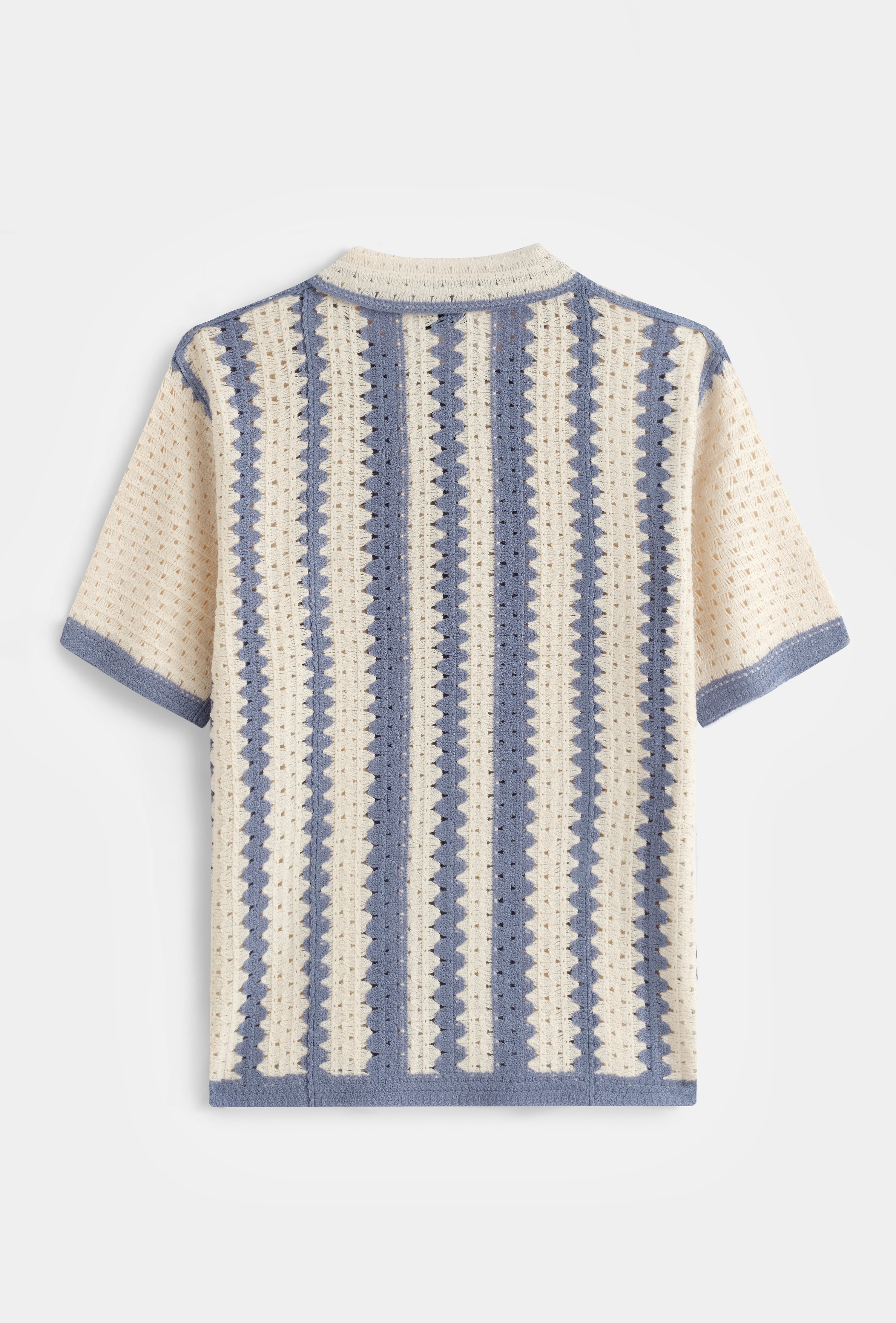 Chemise polo tricot rayé