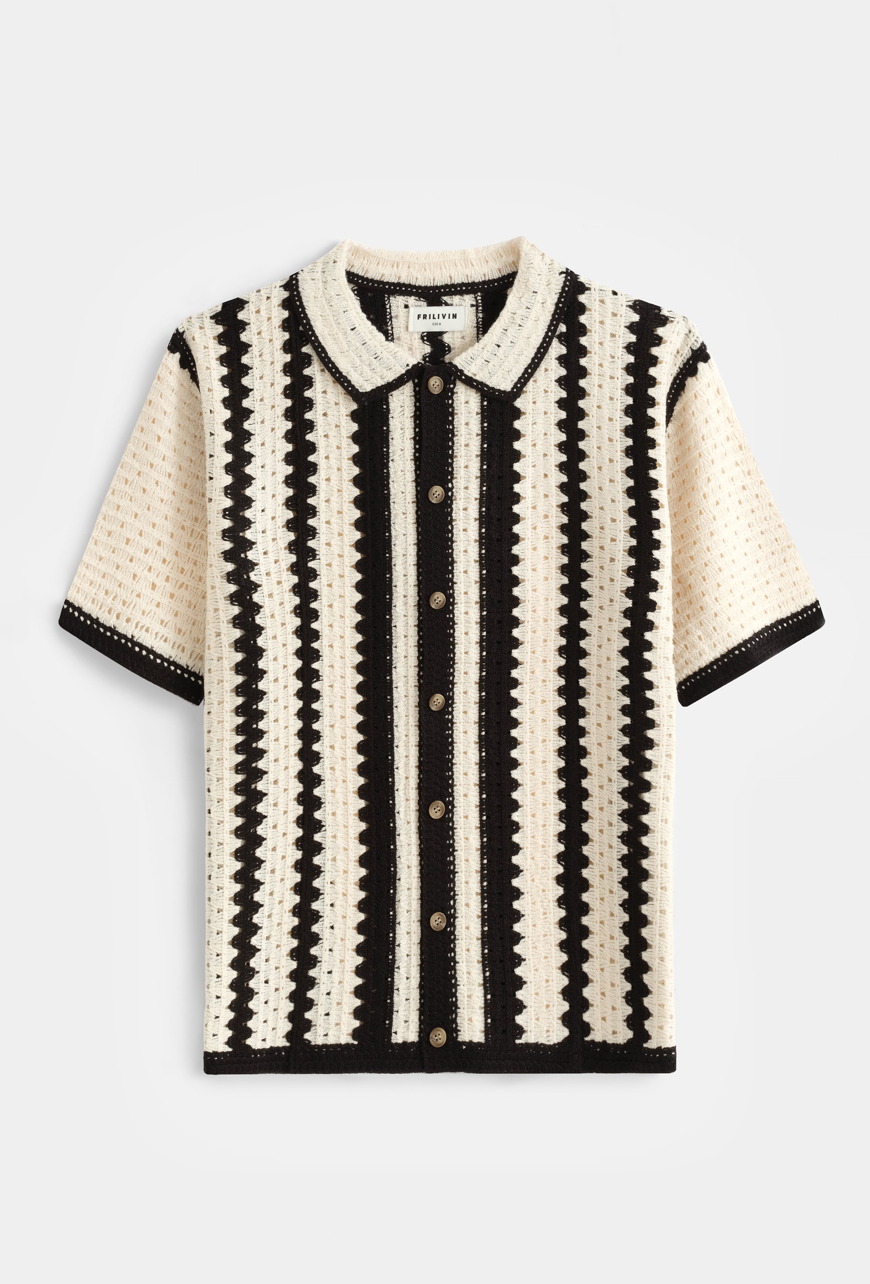Chemise polo tricot rayé