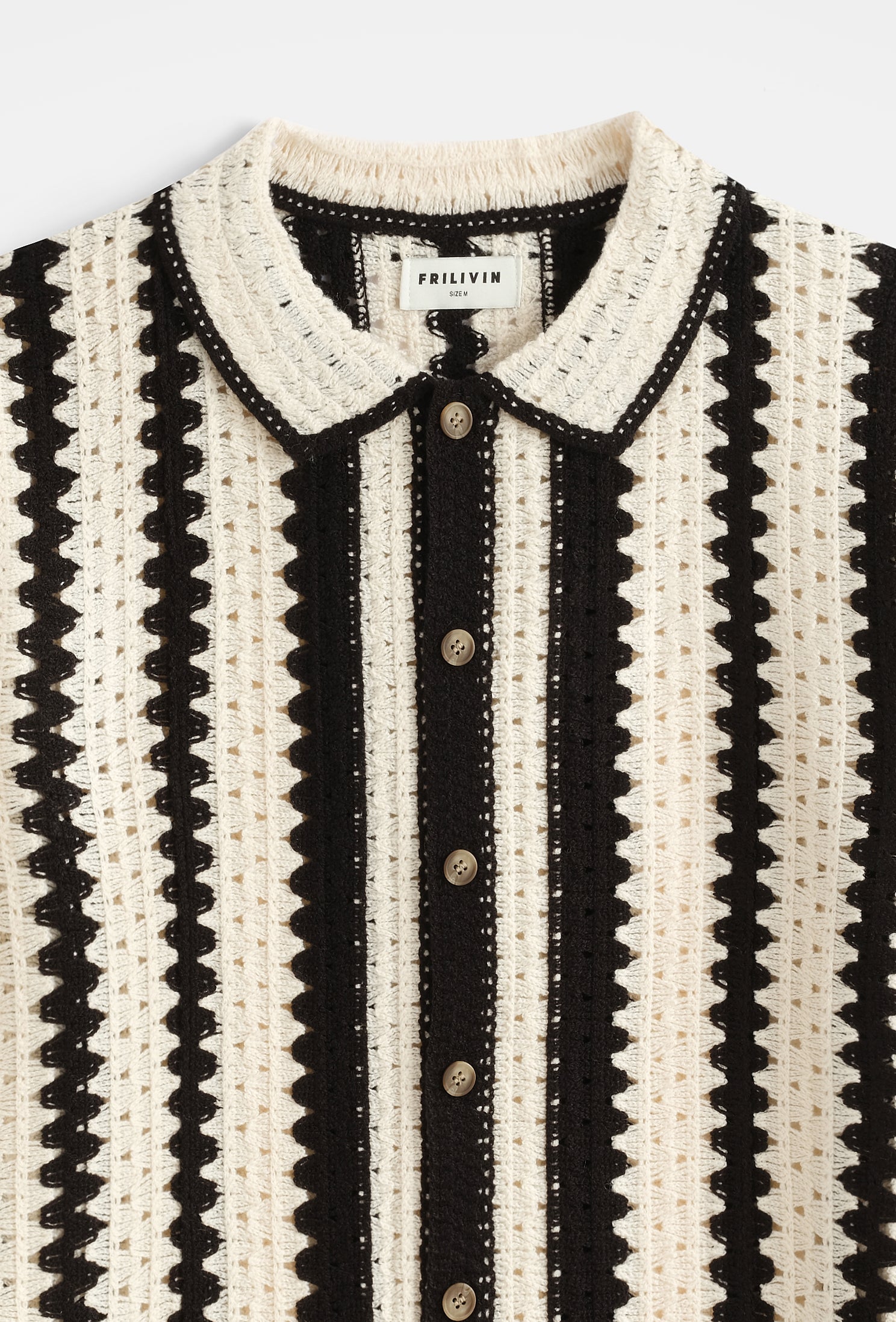 Chemise polo tricot rayé