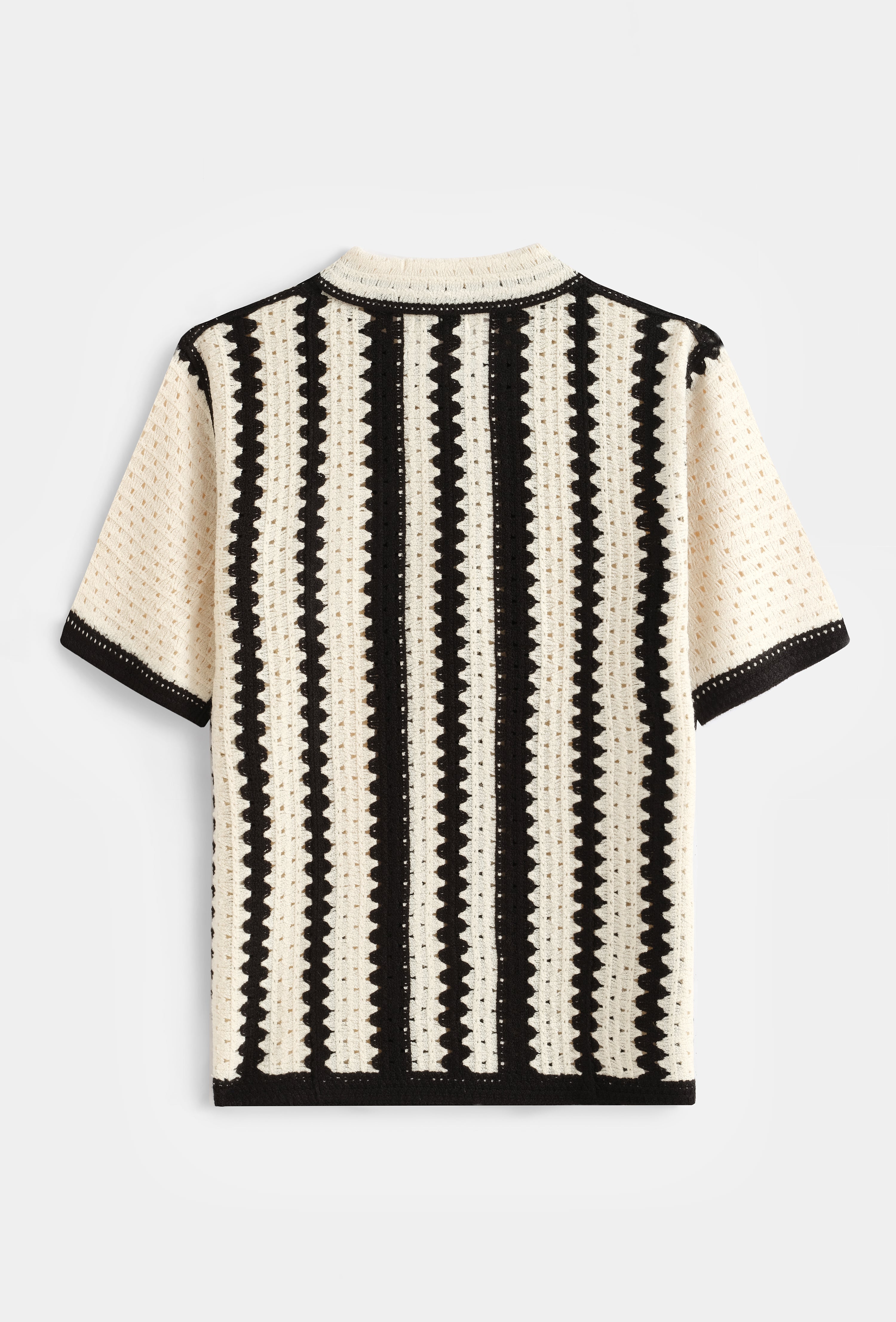 Chemise polo tricot rayé