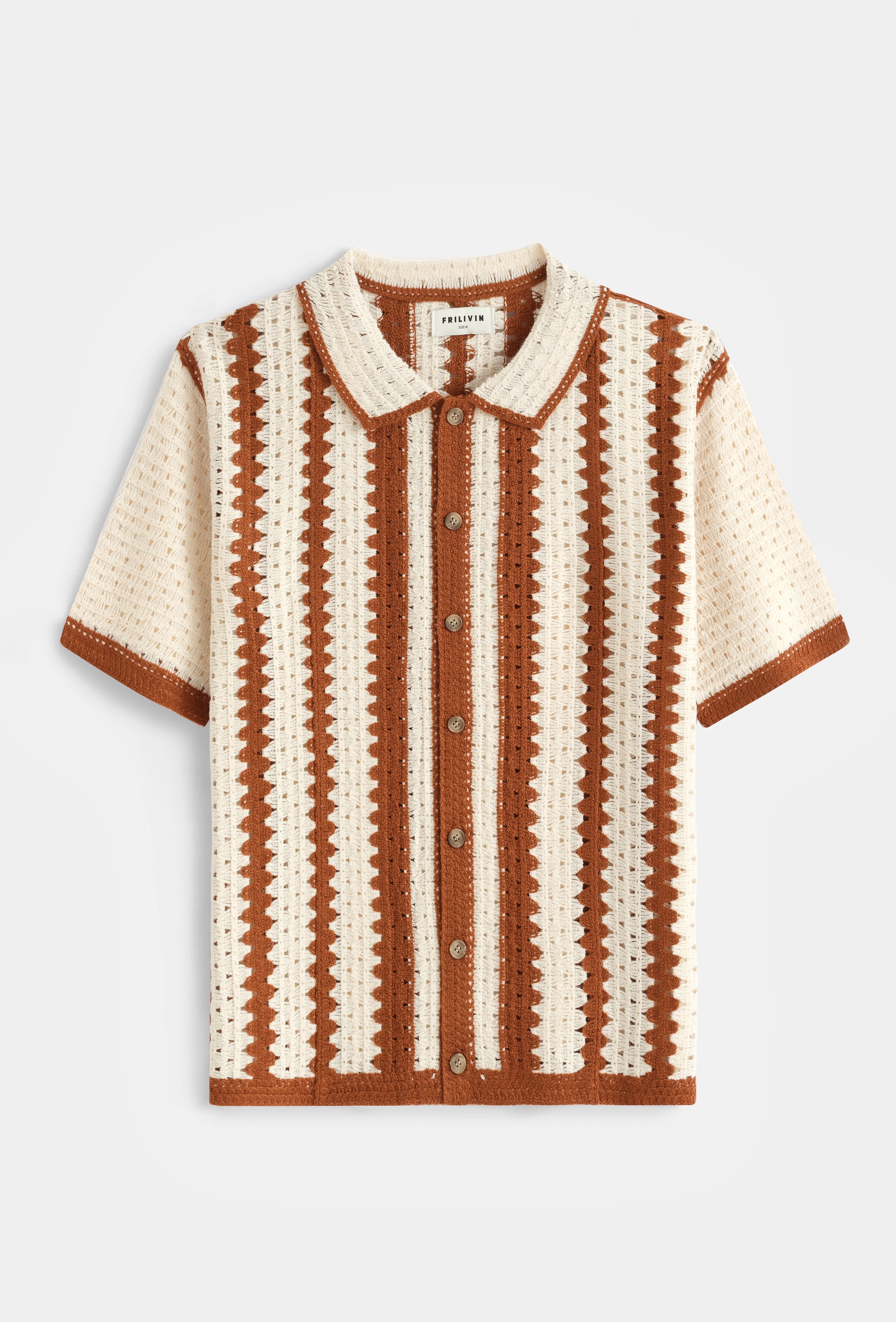 Chemise polo tricot rayé