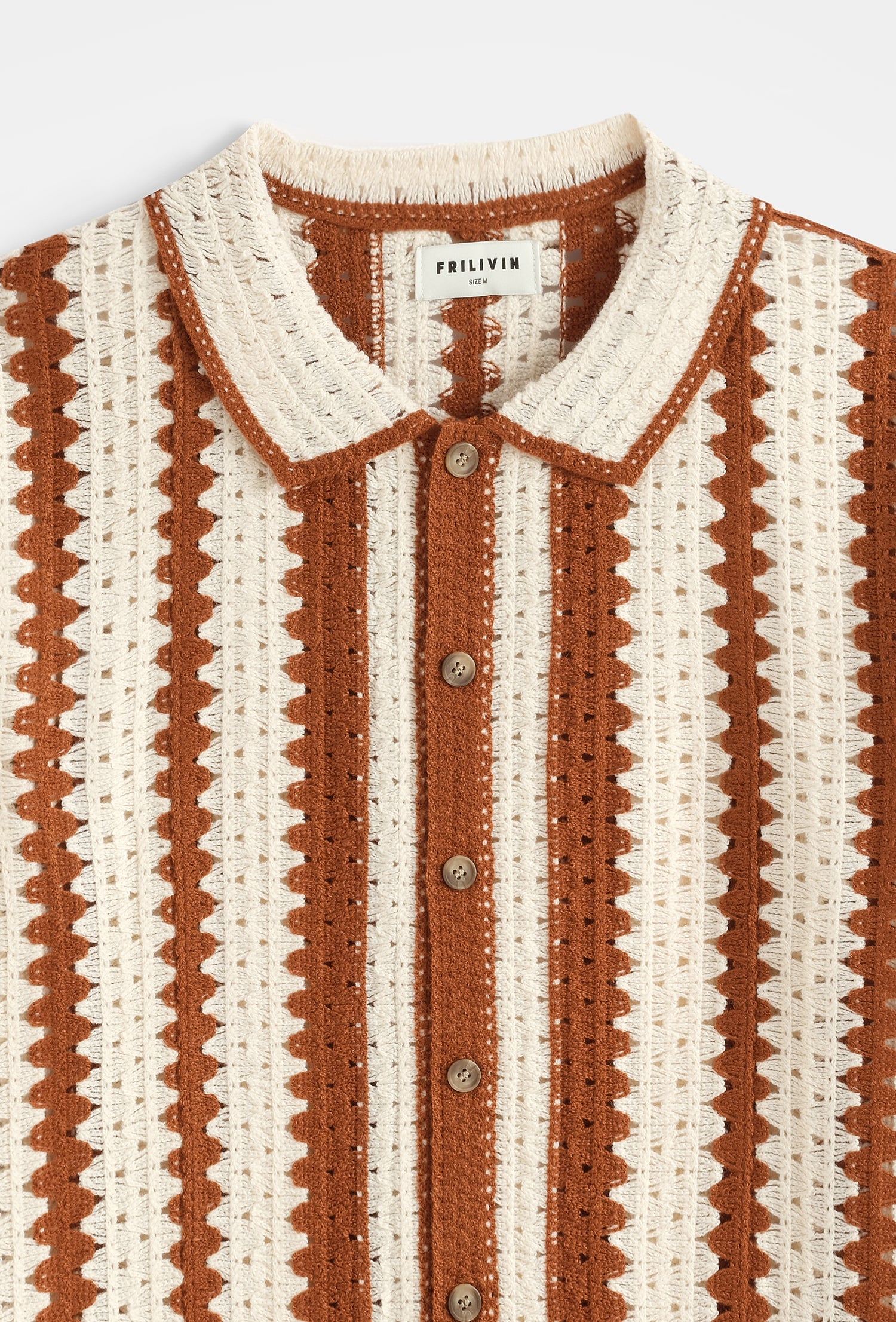 Chemise polo tricot rayé