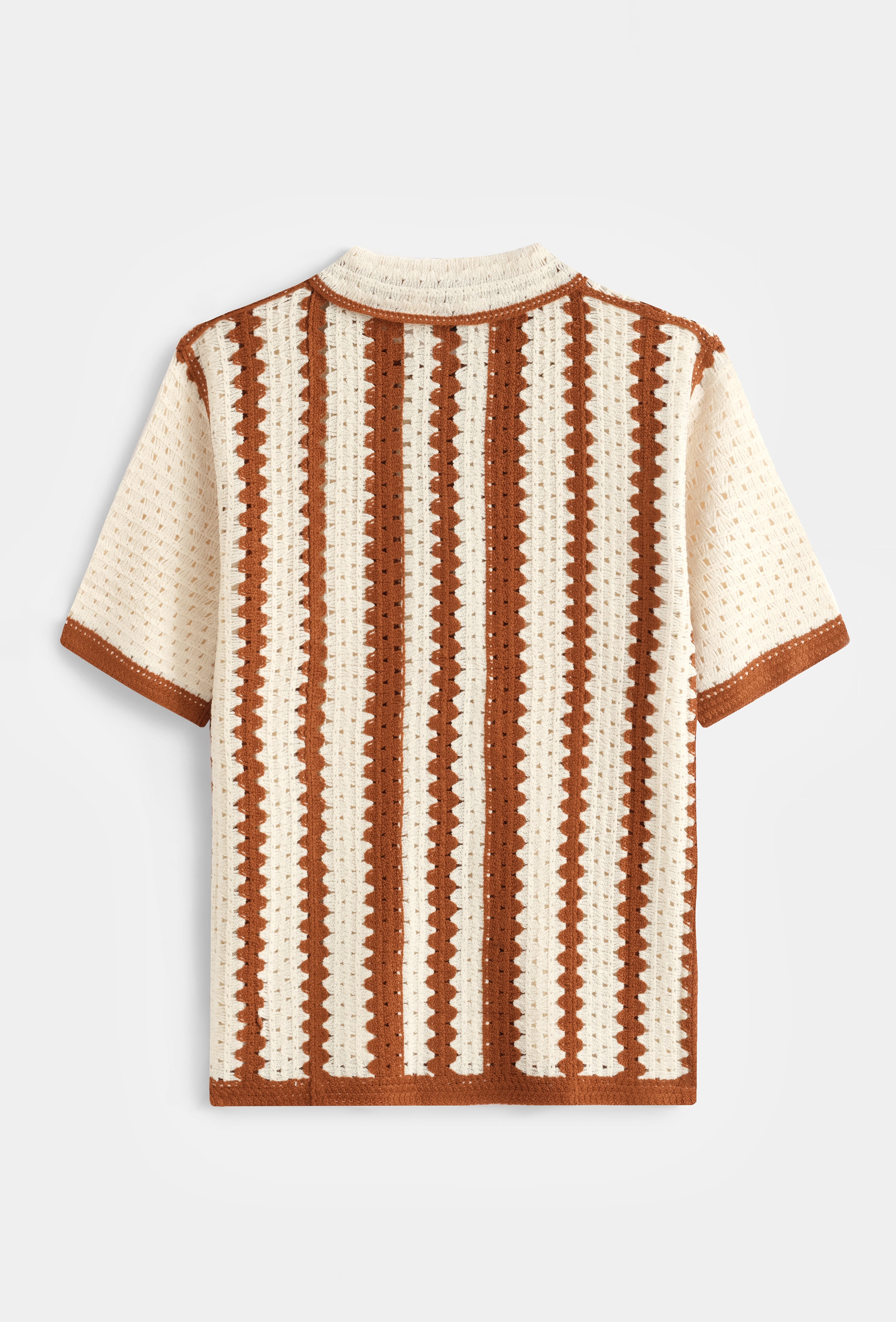 Chemise polo tricot rayé