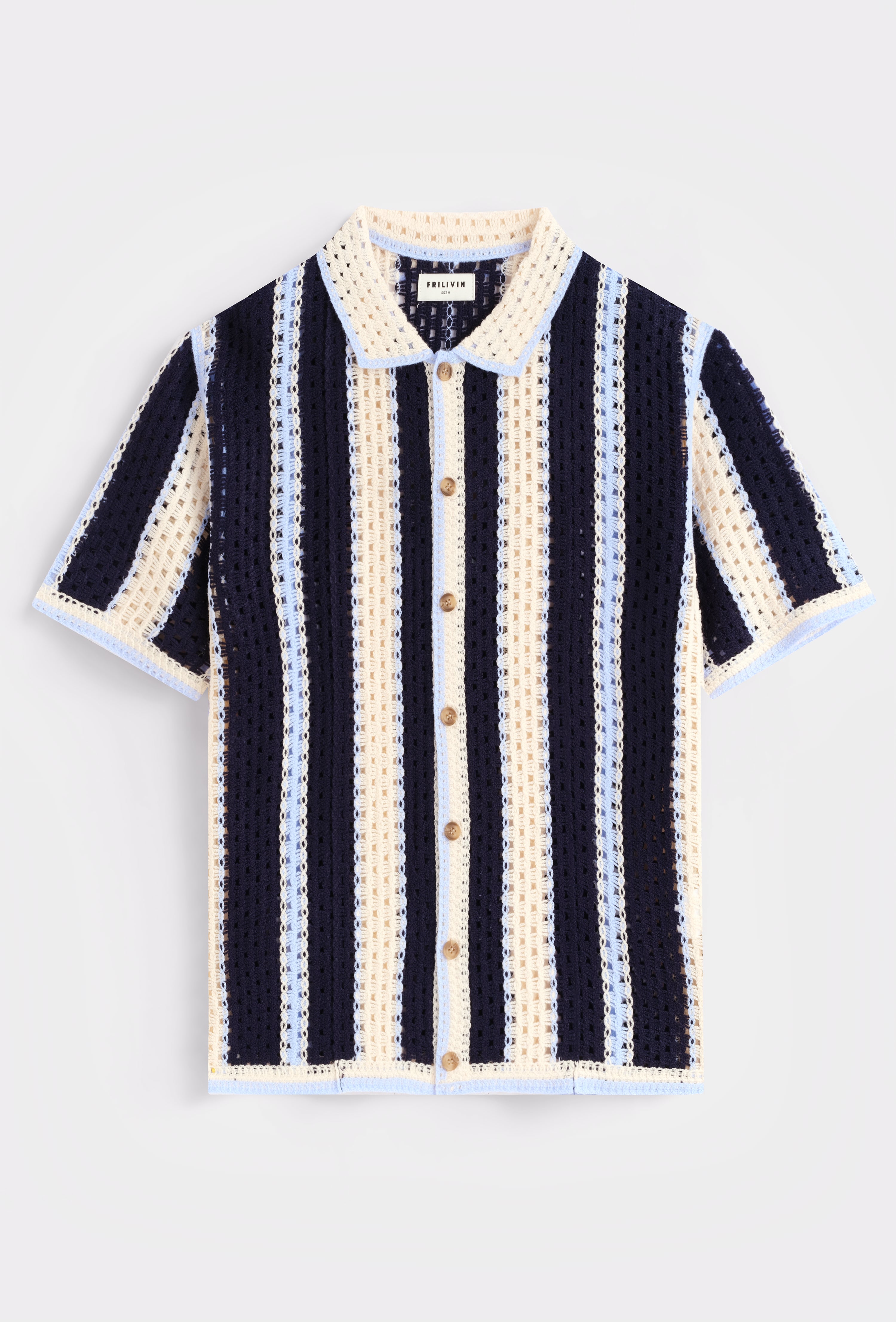 Chemise rayée col polo