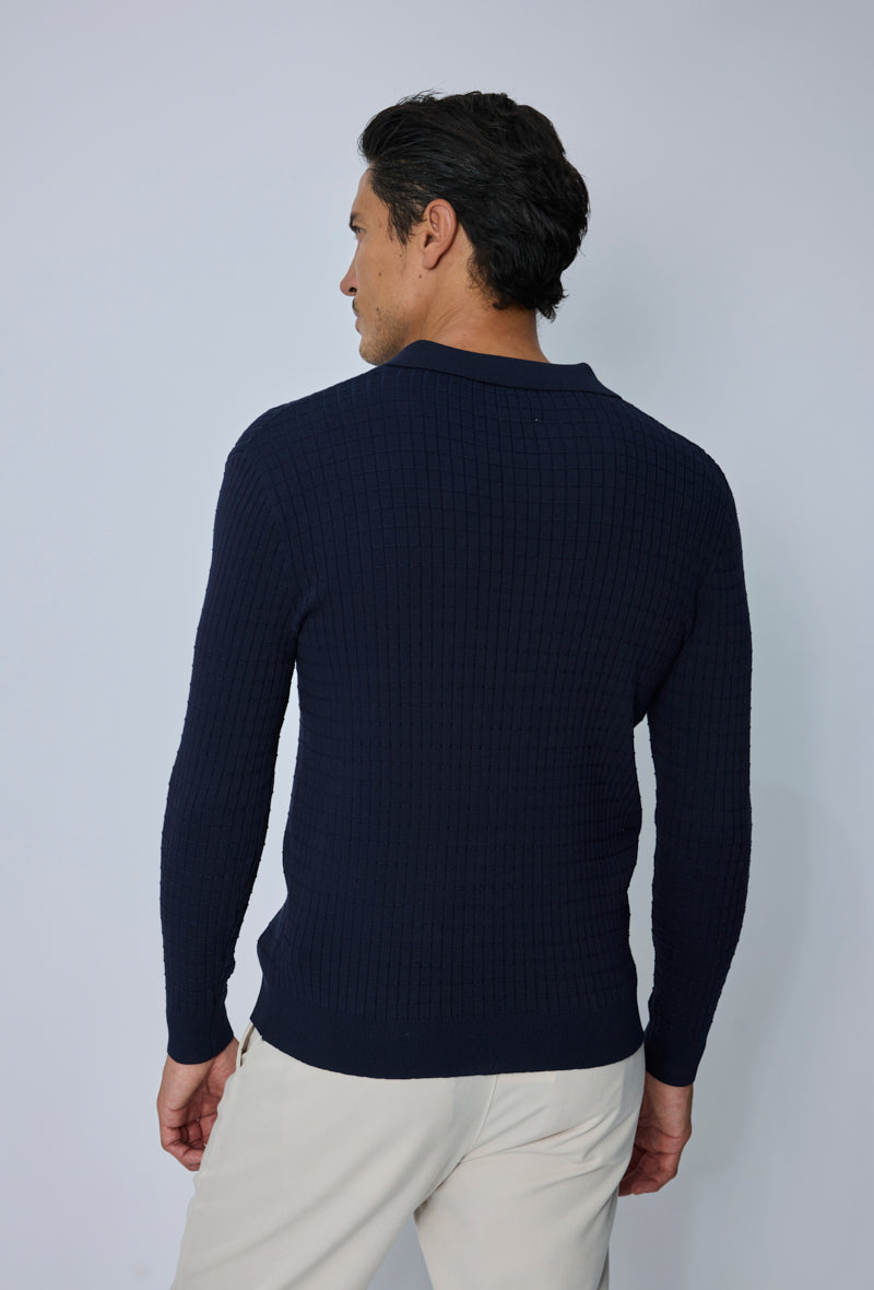 Pull polo tricoté casual