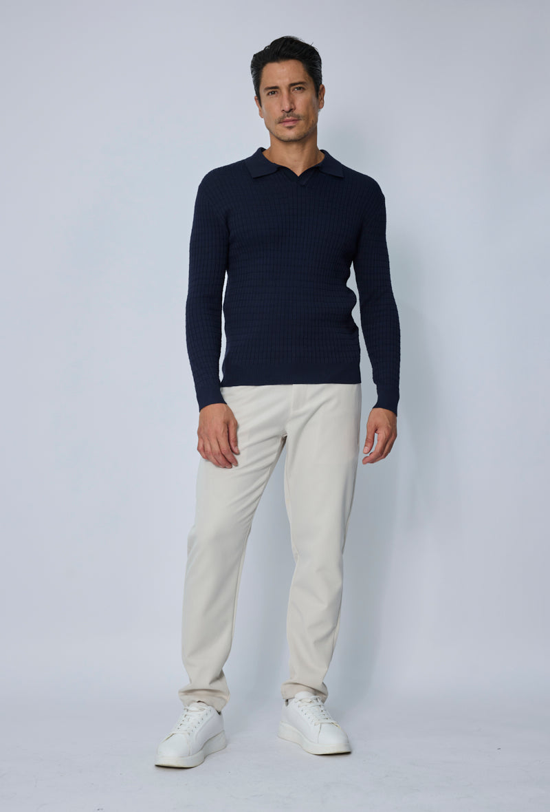 Pull polo tricoté casual