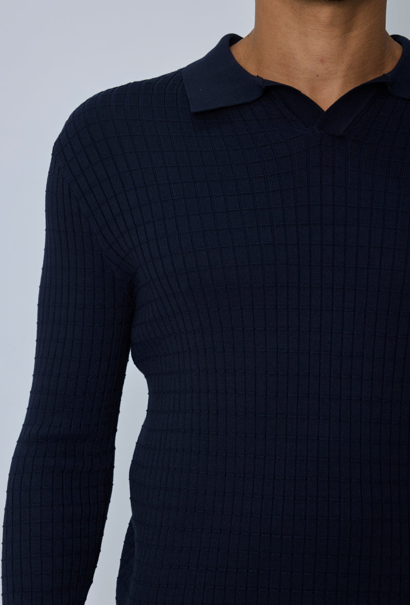Pull polo tricoté casual