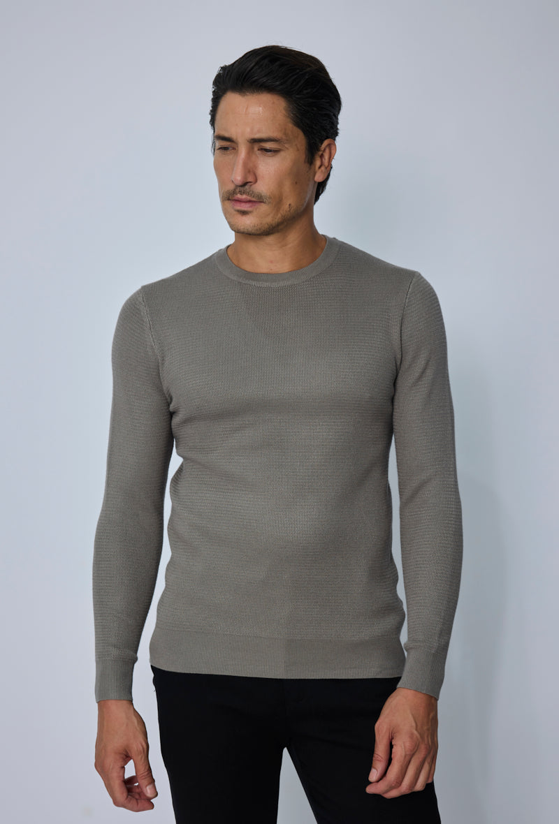 Pull fin col rond