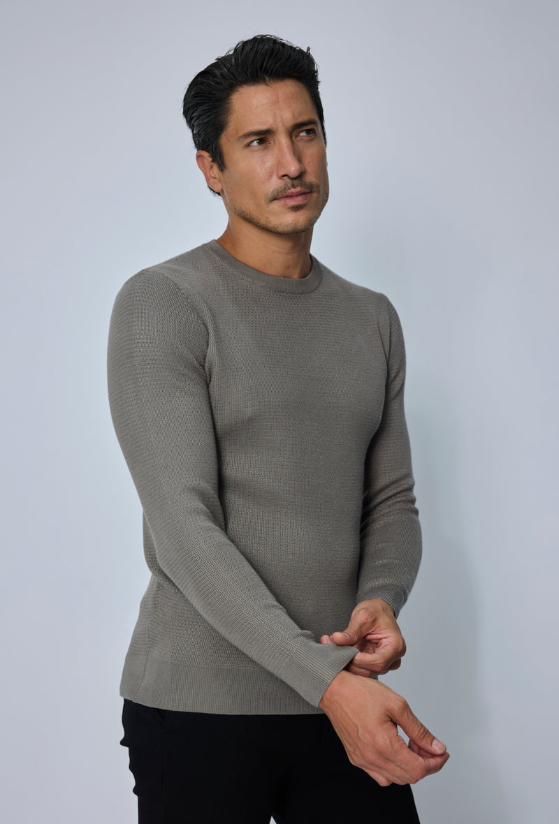 Pull fin col rond