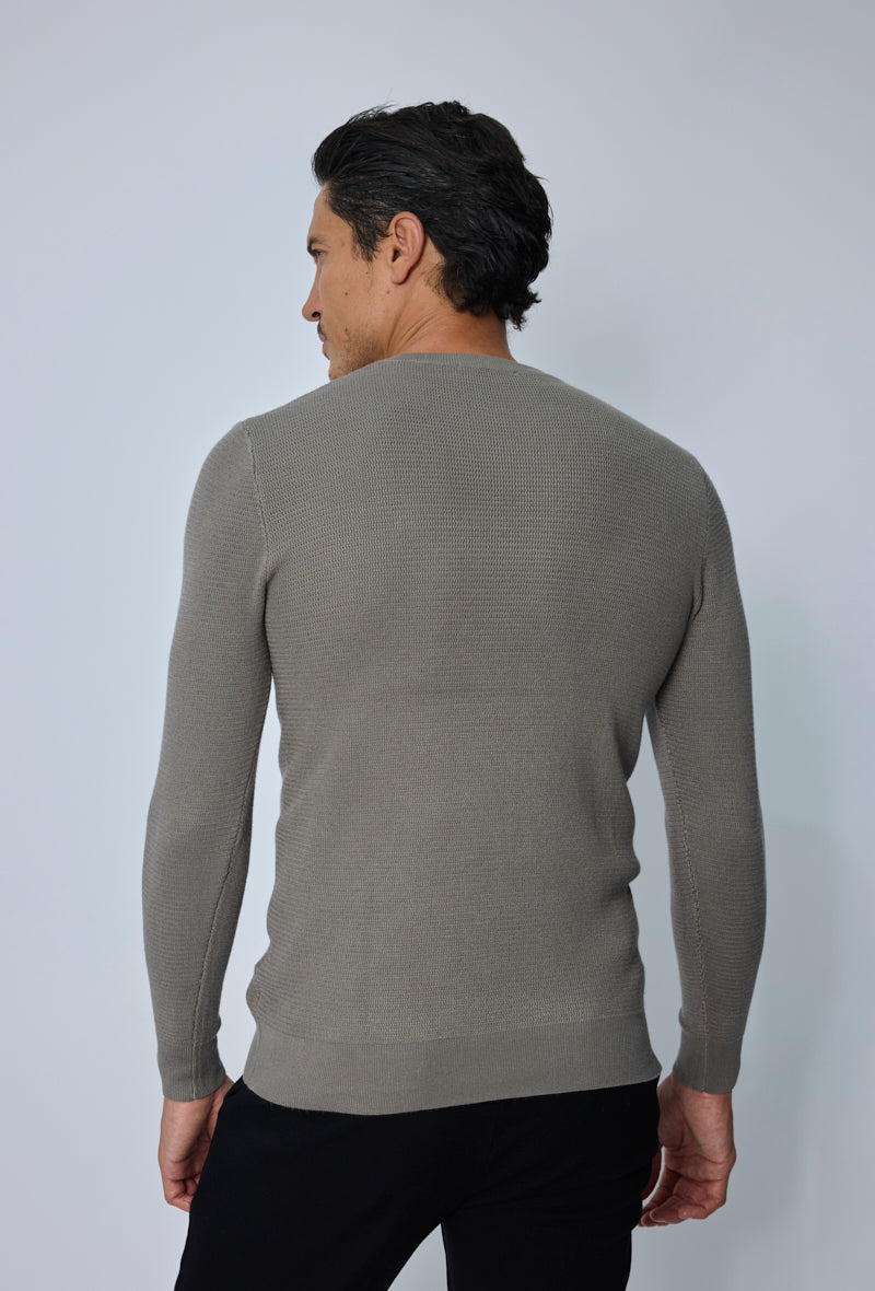Pull fin col rond