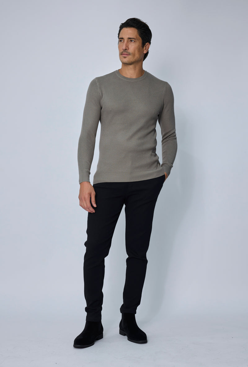 Pull fin col rond