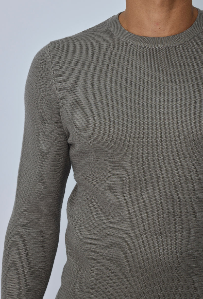 Pull fin col rond