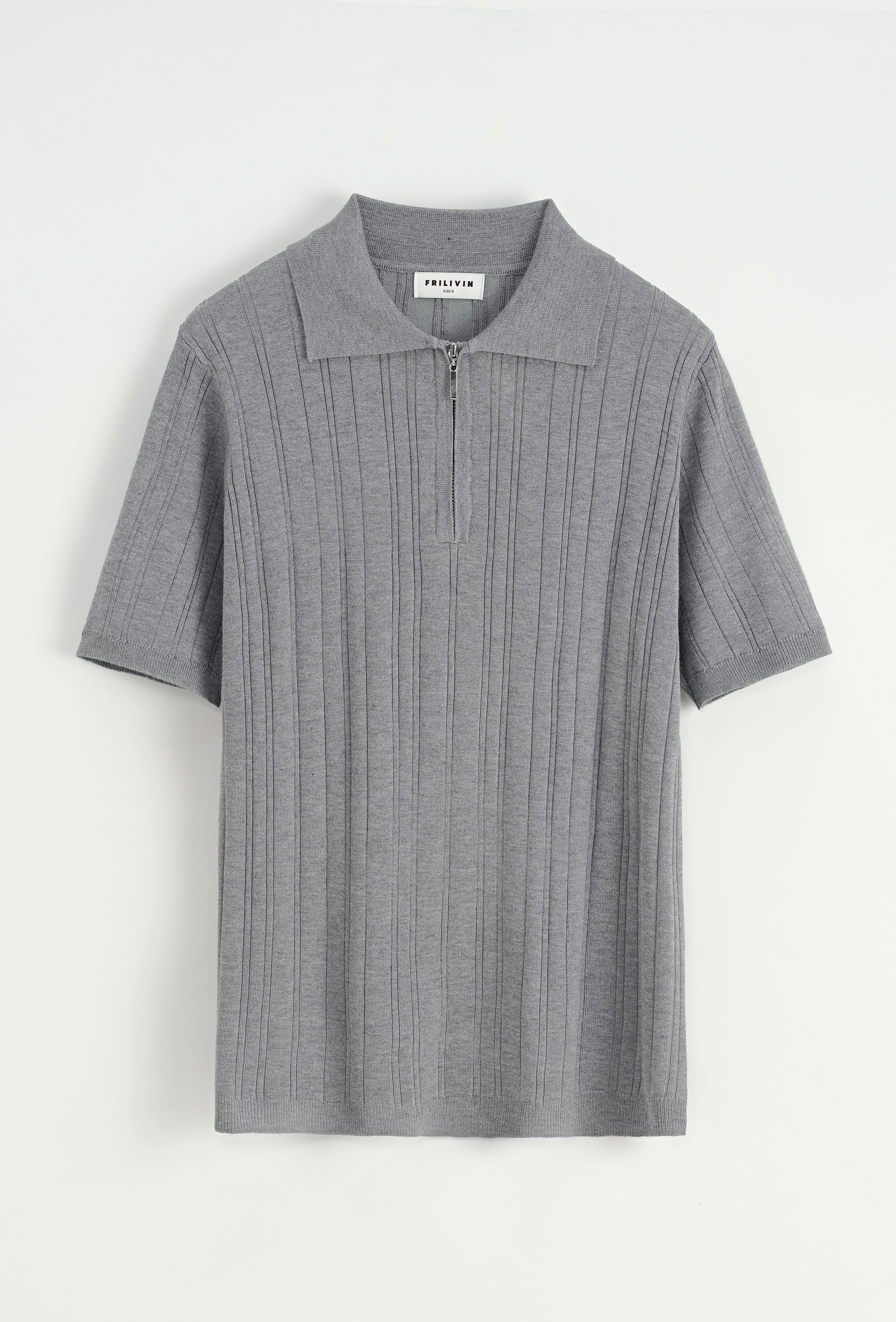 Polo uni effet rayé