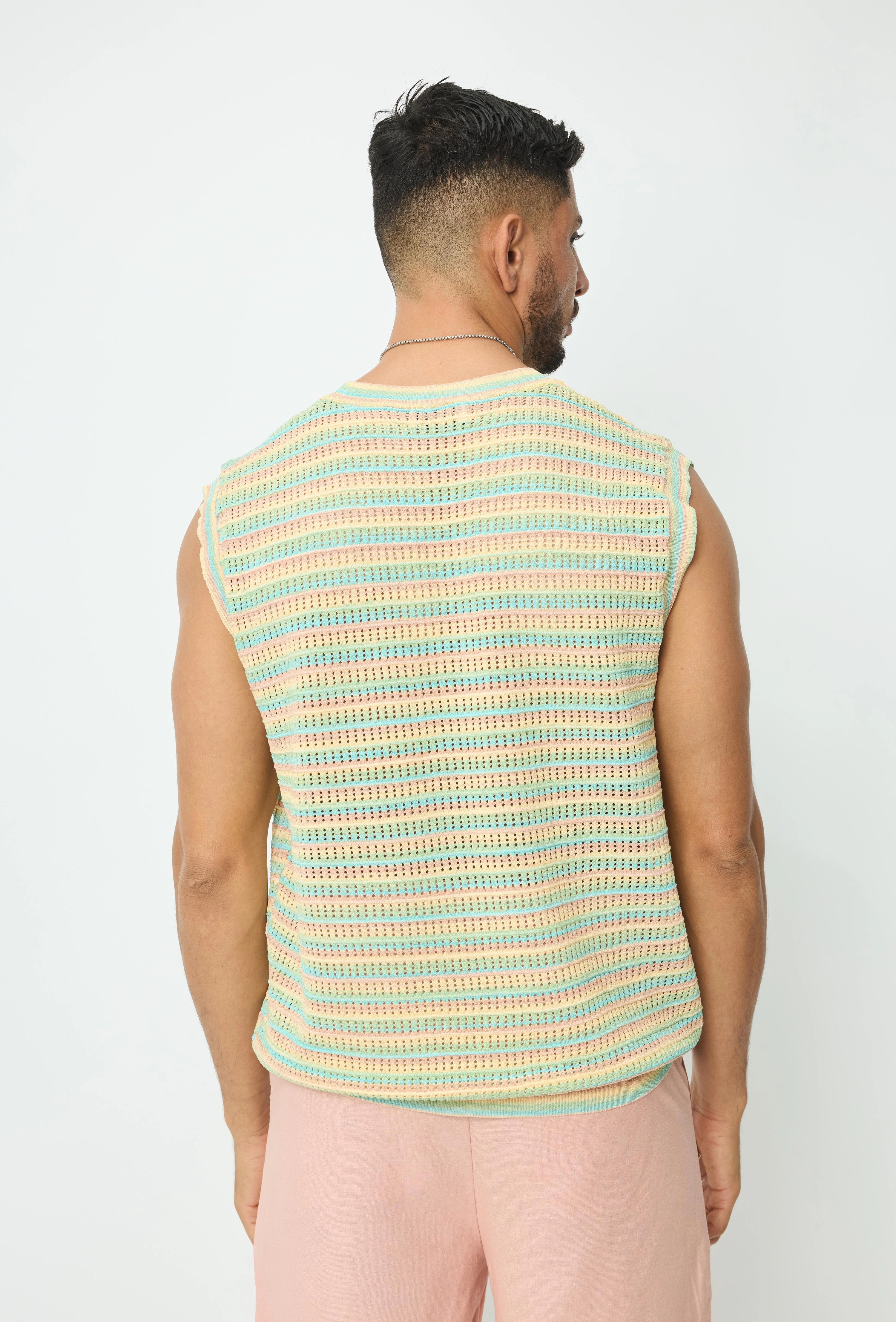 T-shirt débardeur à rayures