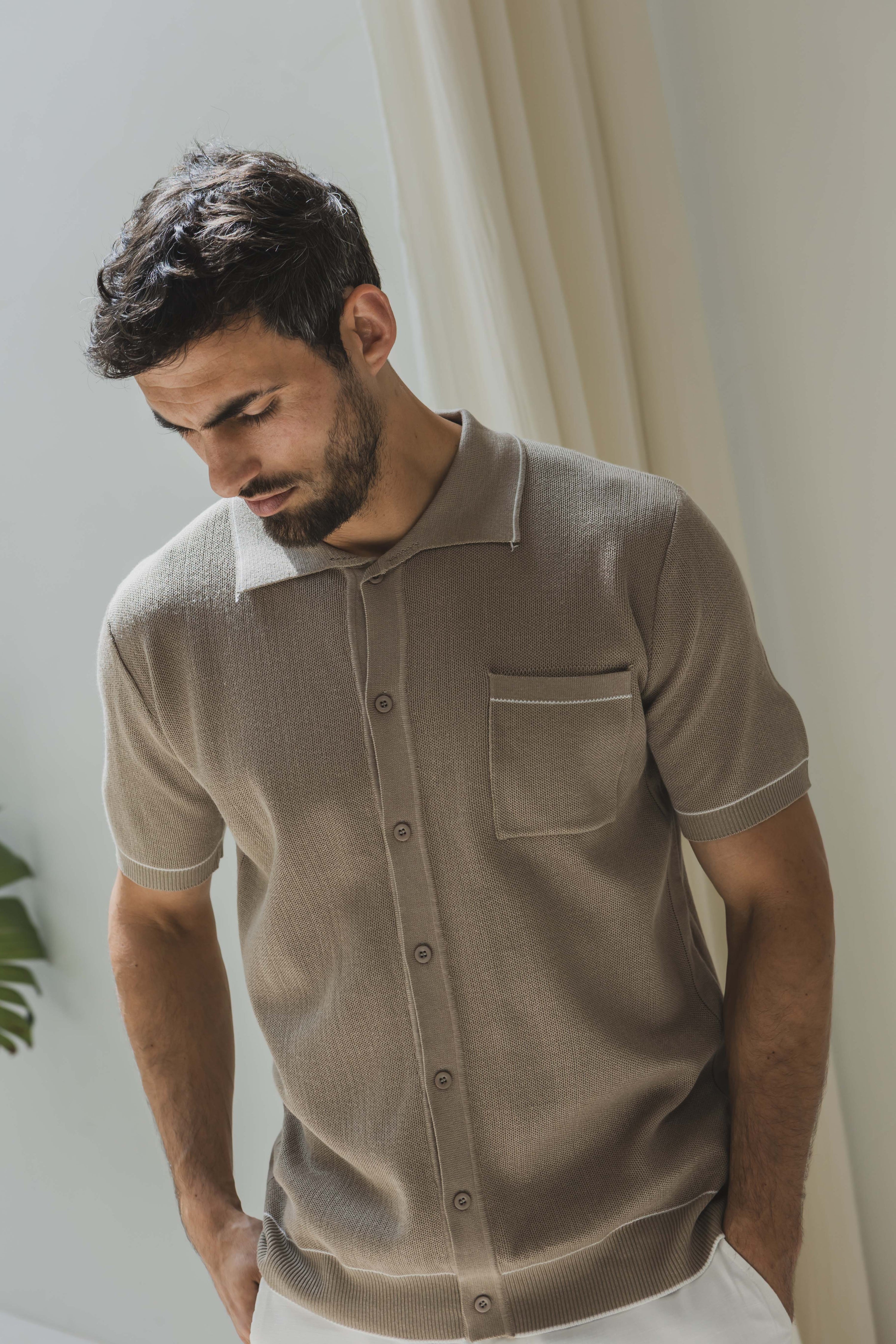 Polo avec détail à rayure