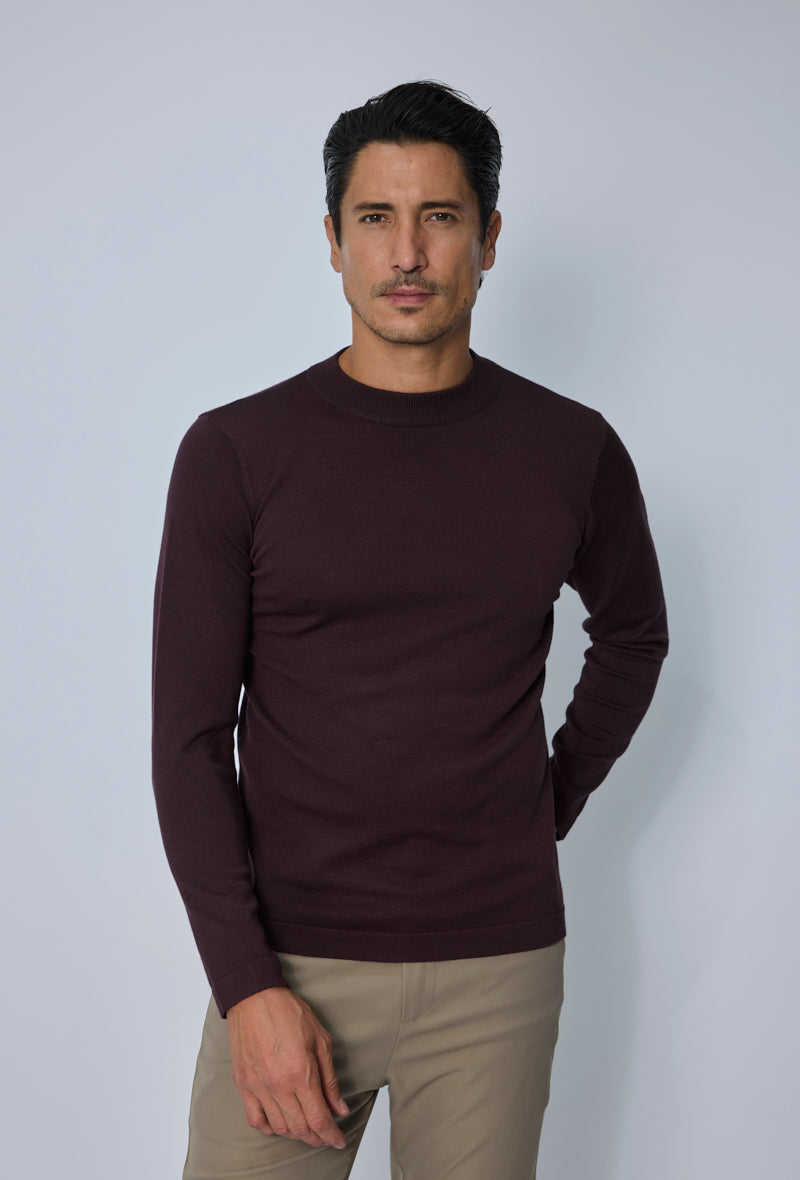 Pull col montant minimaliste