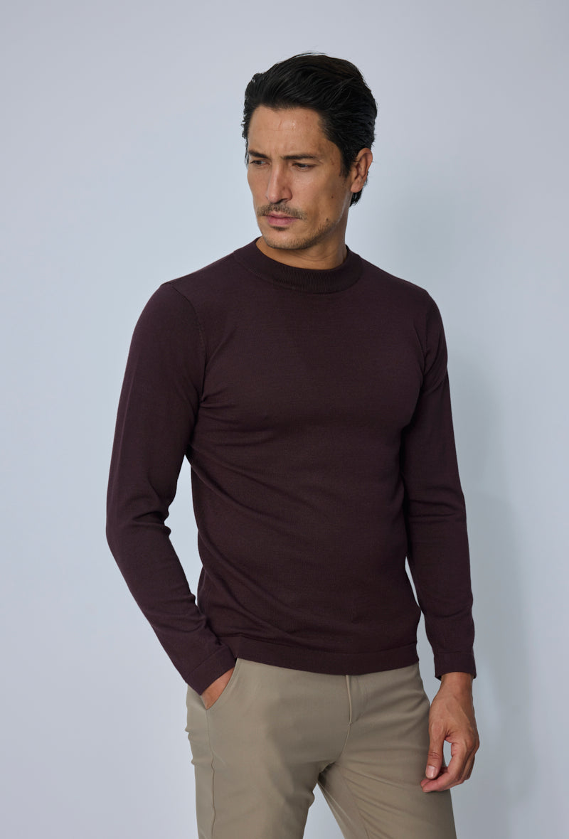 Pull col montant minimaliste