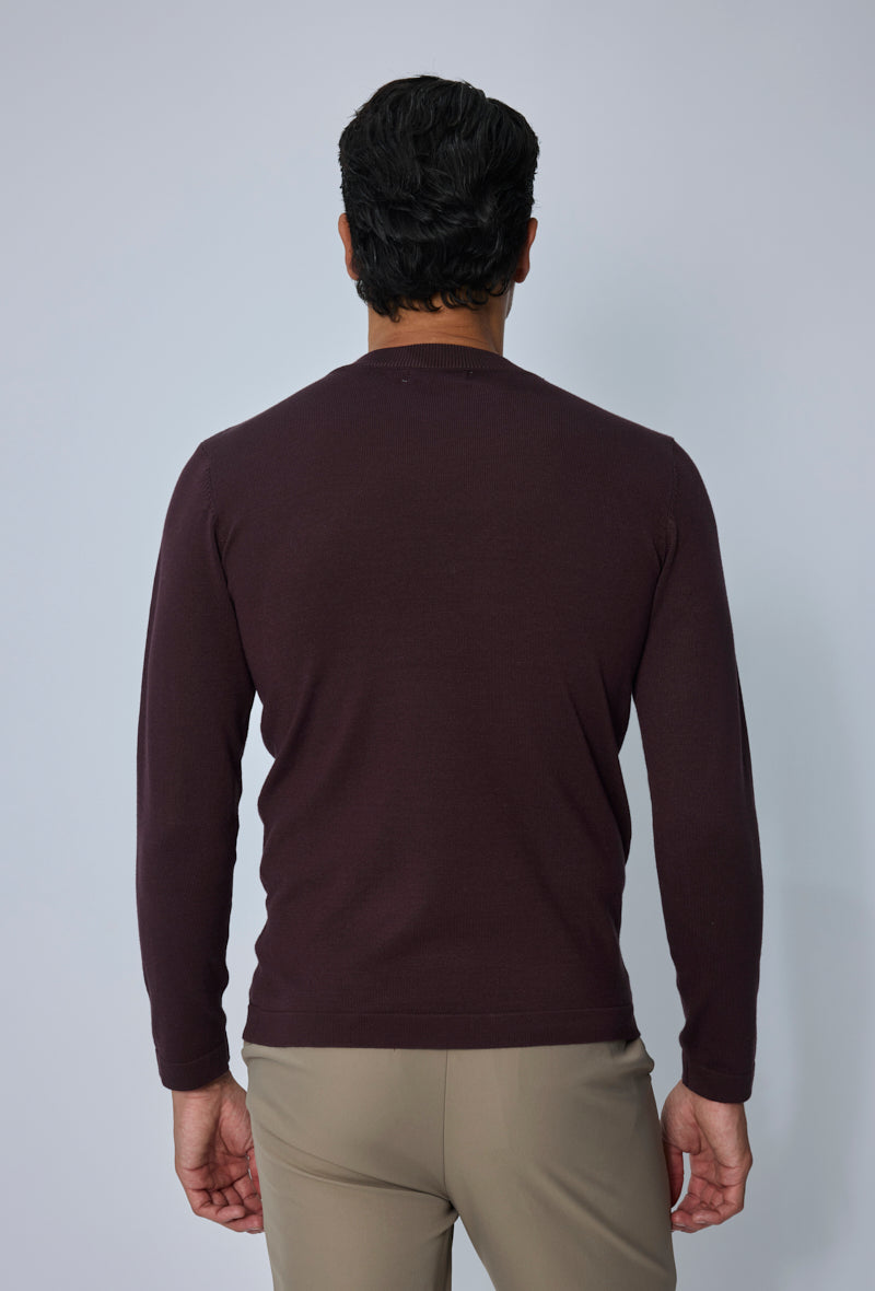 Pull col montant minimaliste