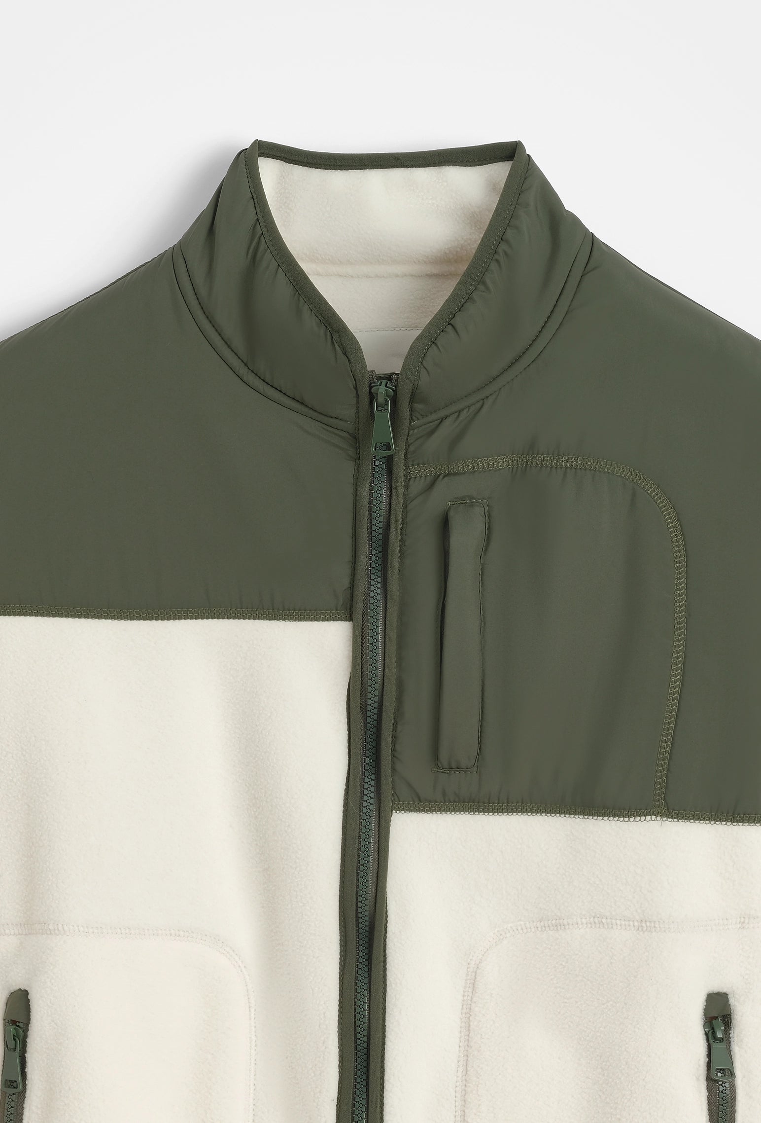 Veste bicolore sans capuche