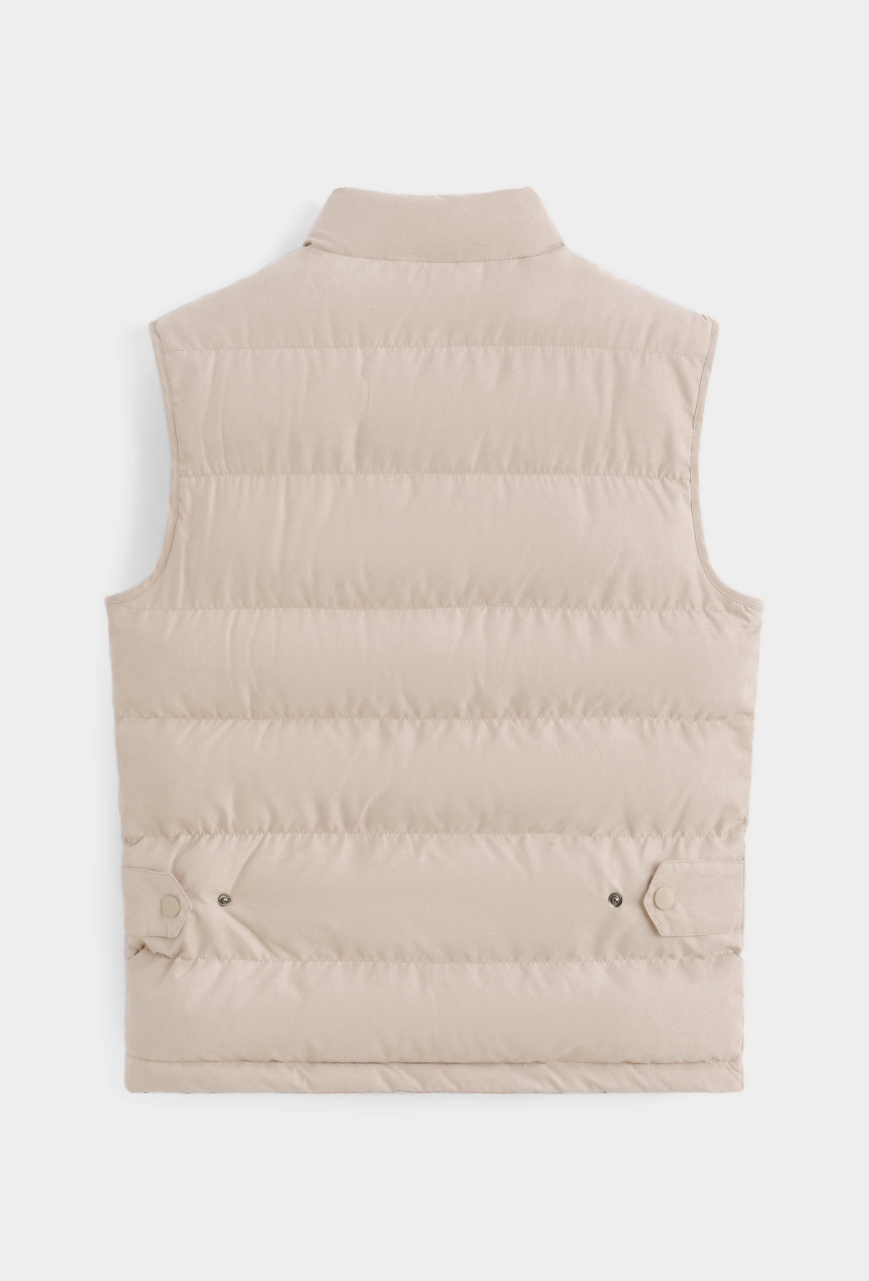 Doudoune sans manches à col montant