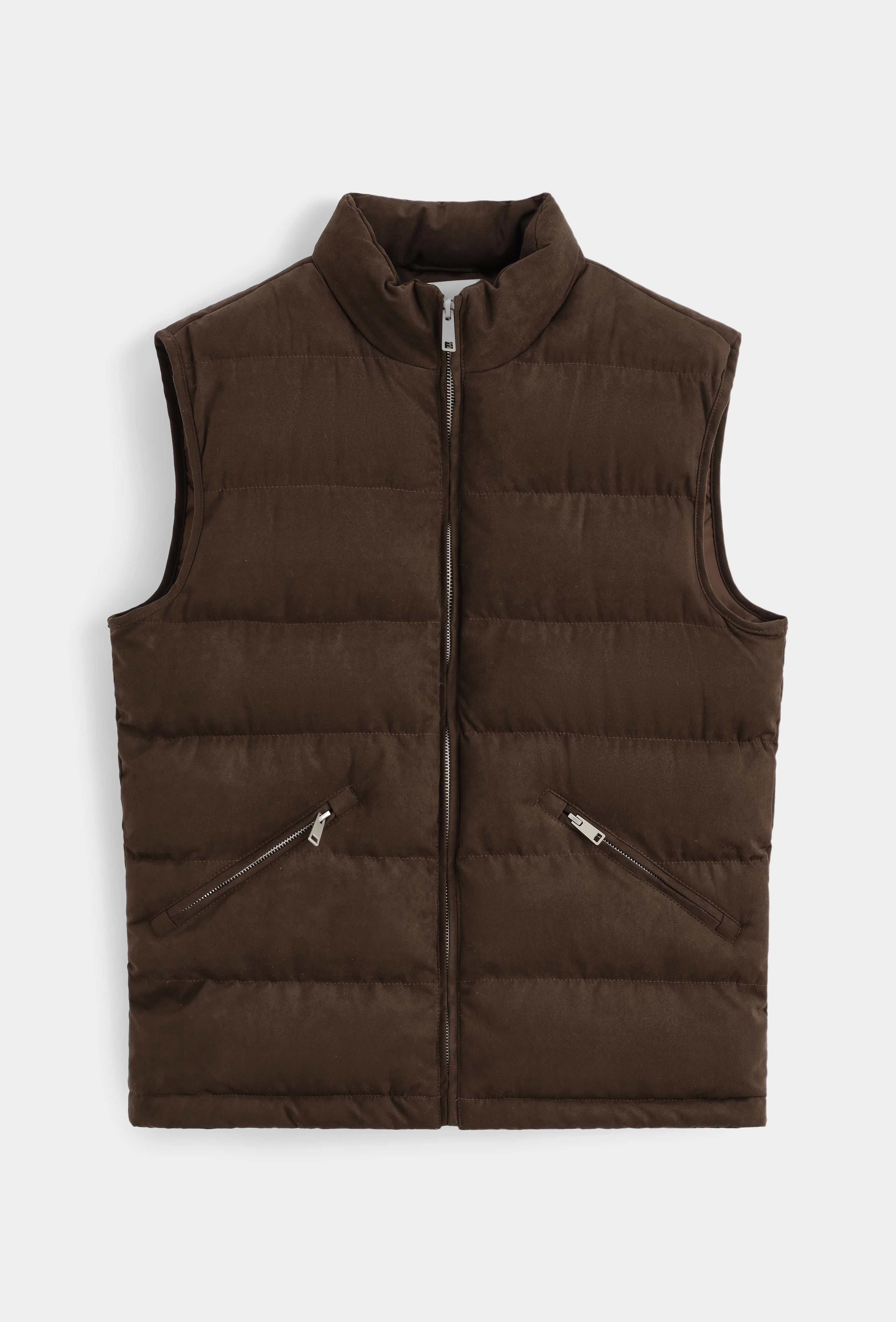 Doudoune sans manches à col montant