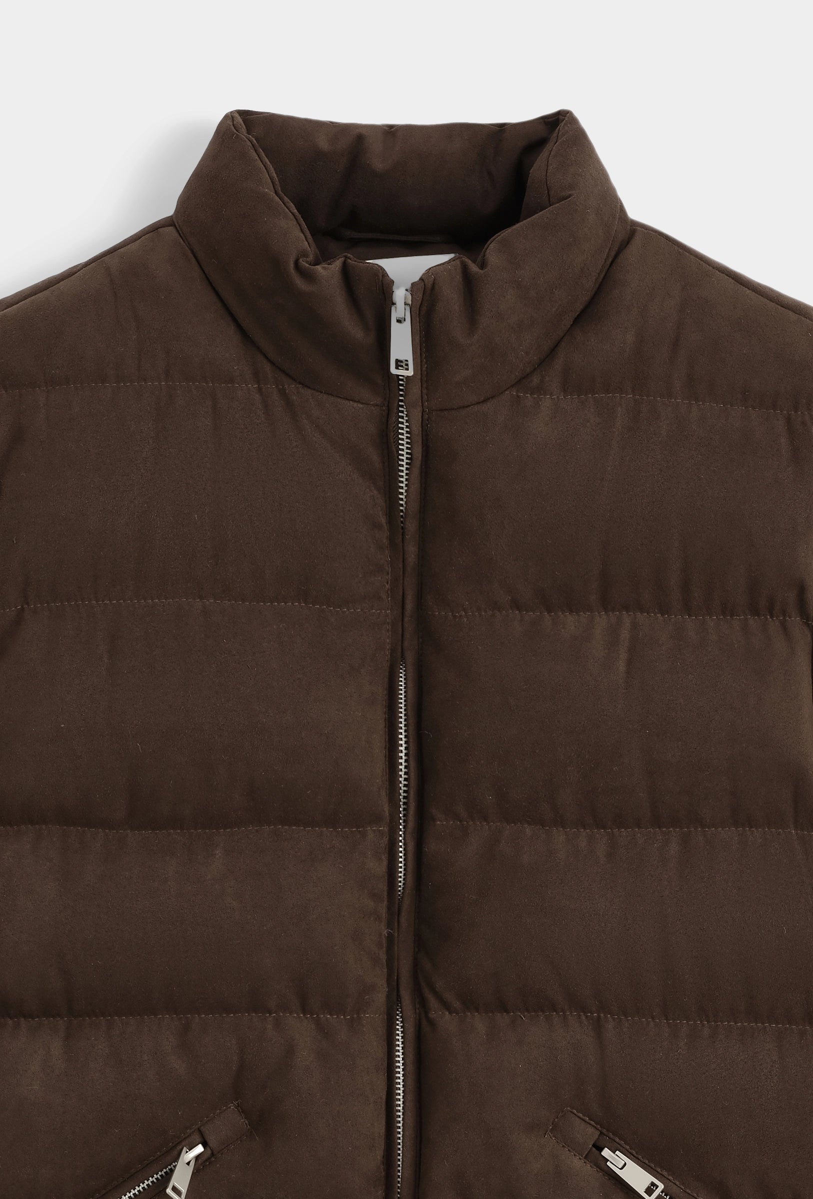 Doudoune sans manches à col montant