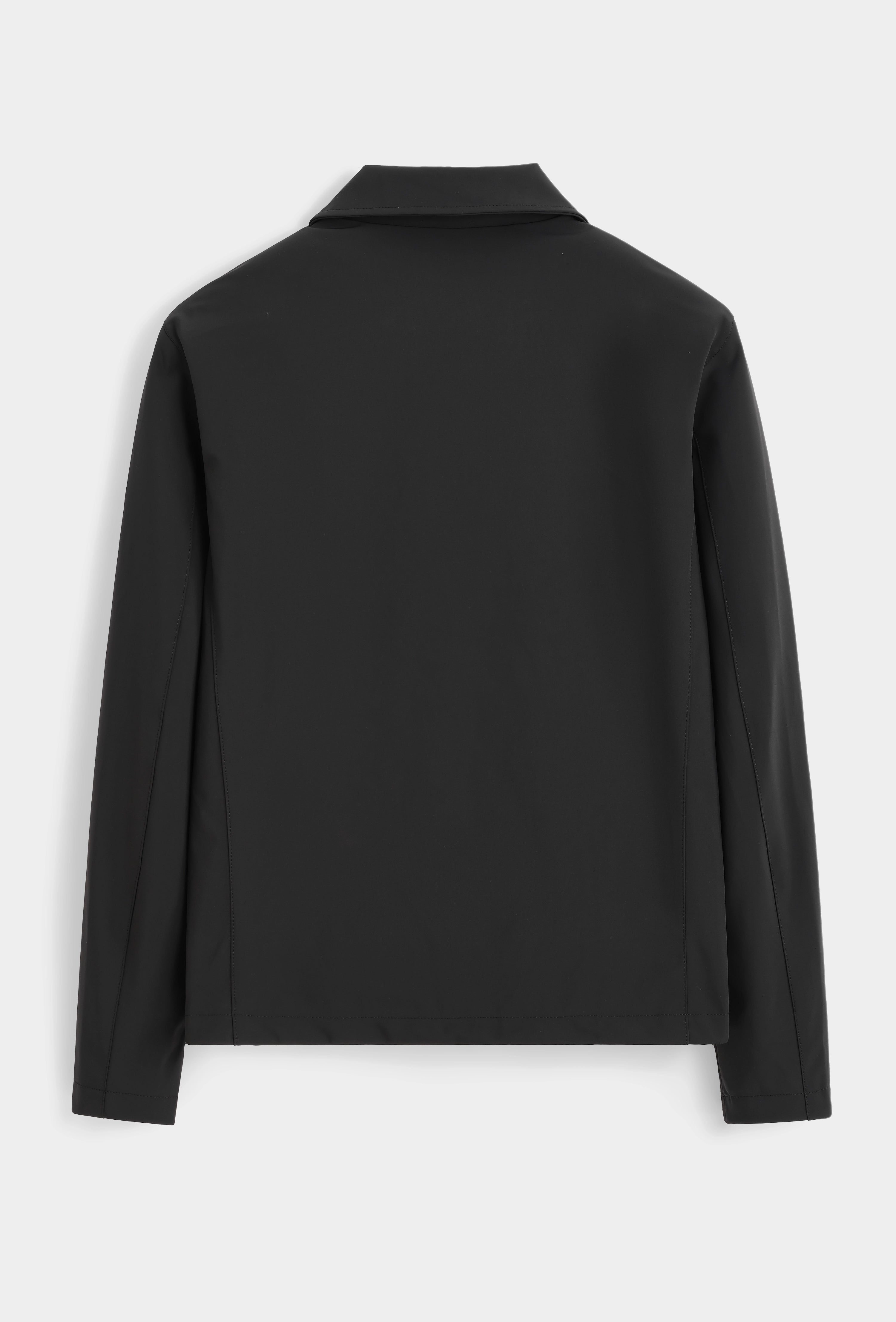 Veste zippée en tissu lisse au tombé net