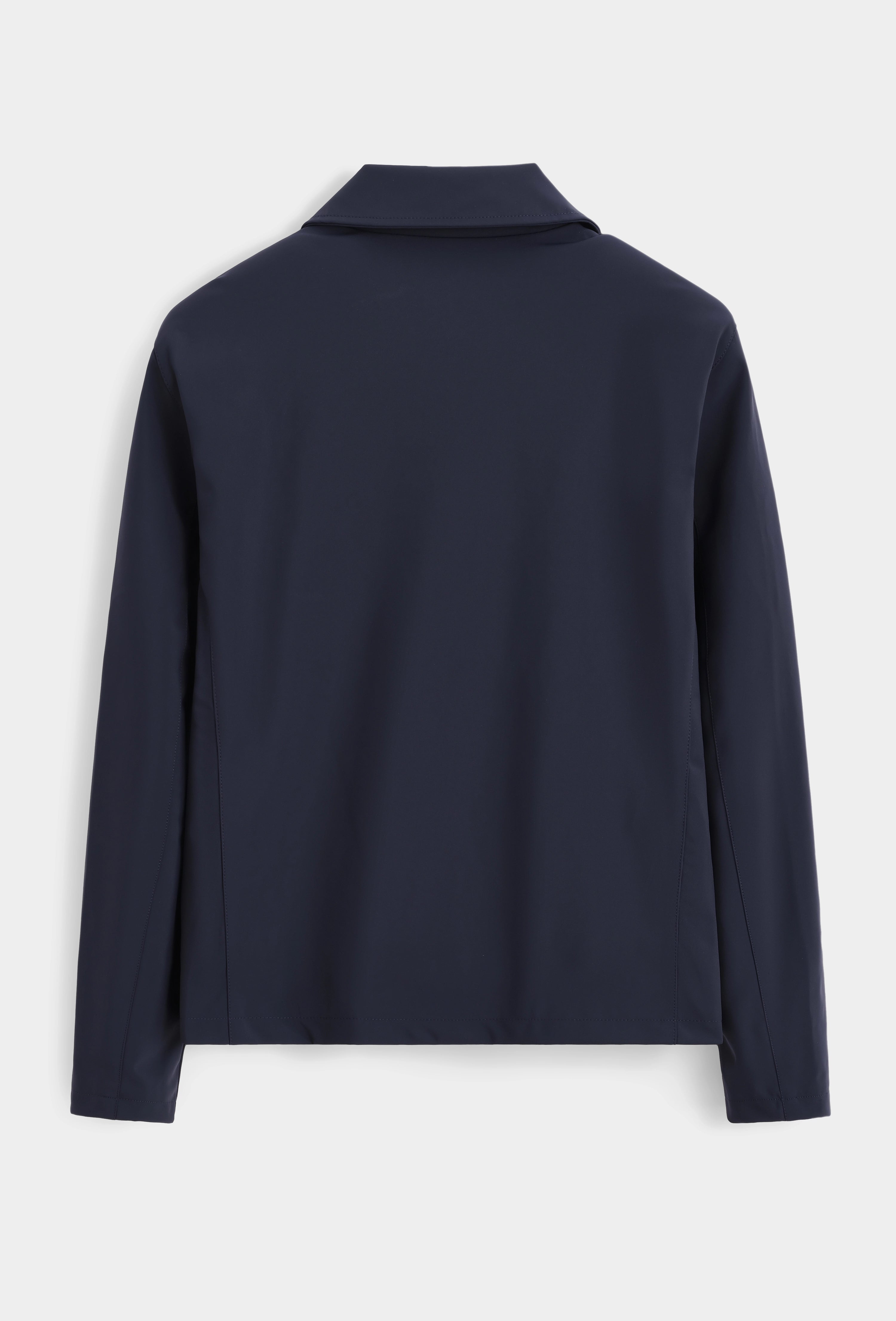 Veste zippée en tissu lisse au tombé net