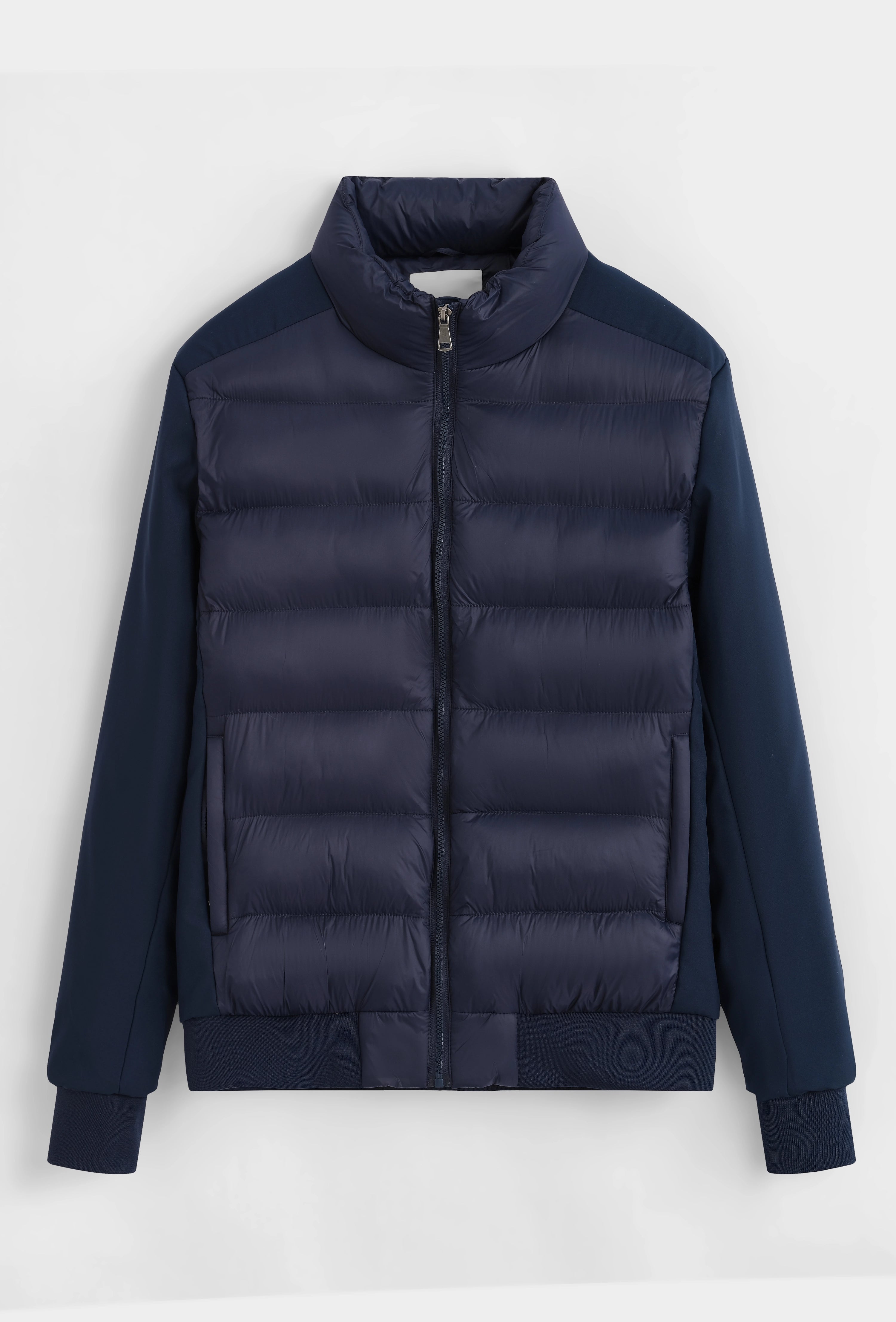 Ensemble veste pantalon uni avec fermeture zippée