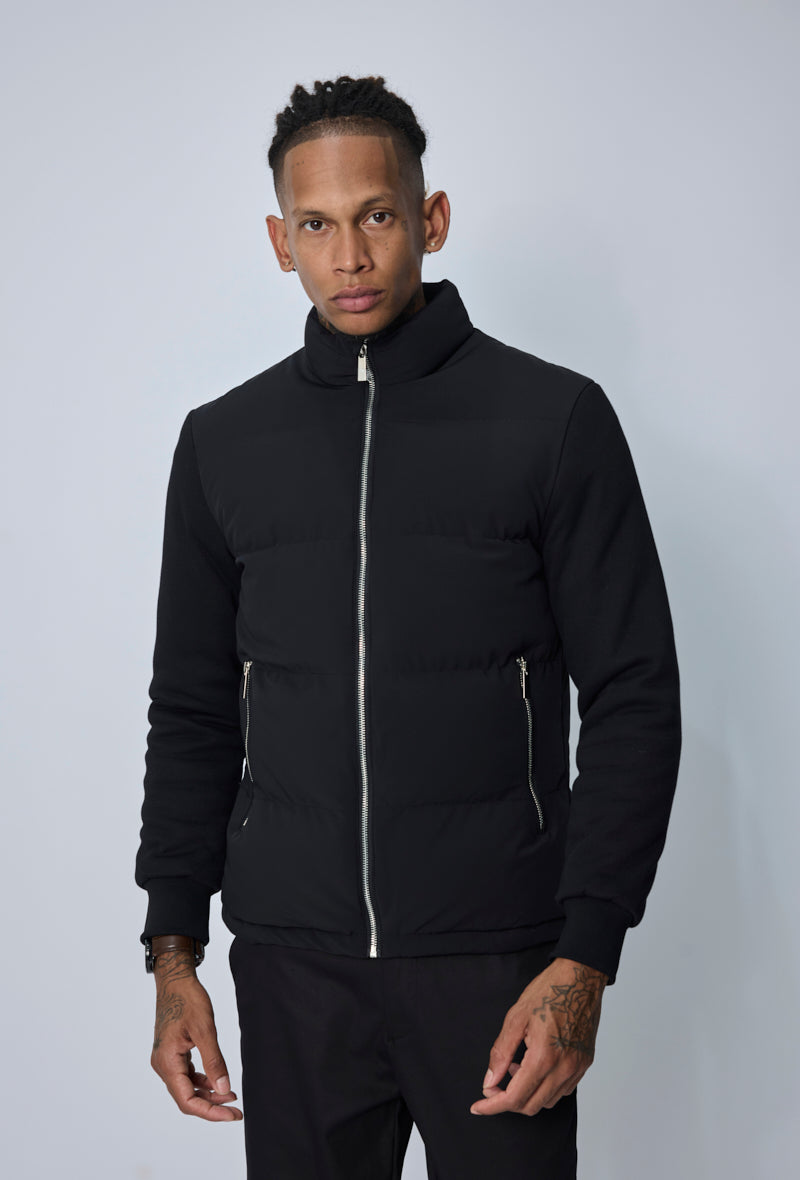 Blouson matelassé col montant