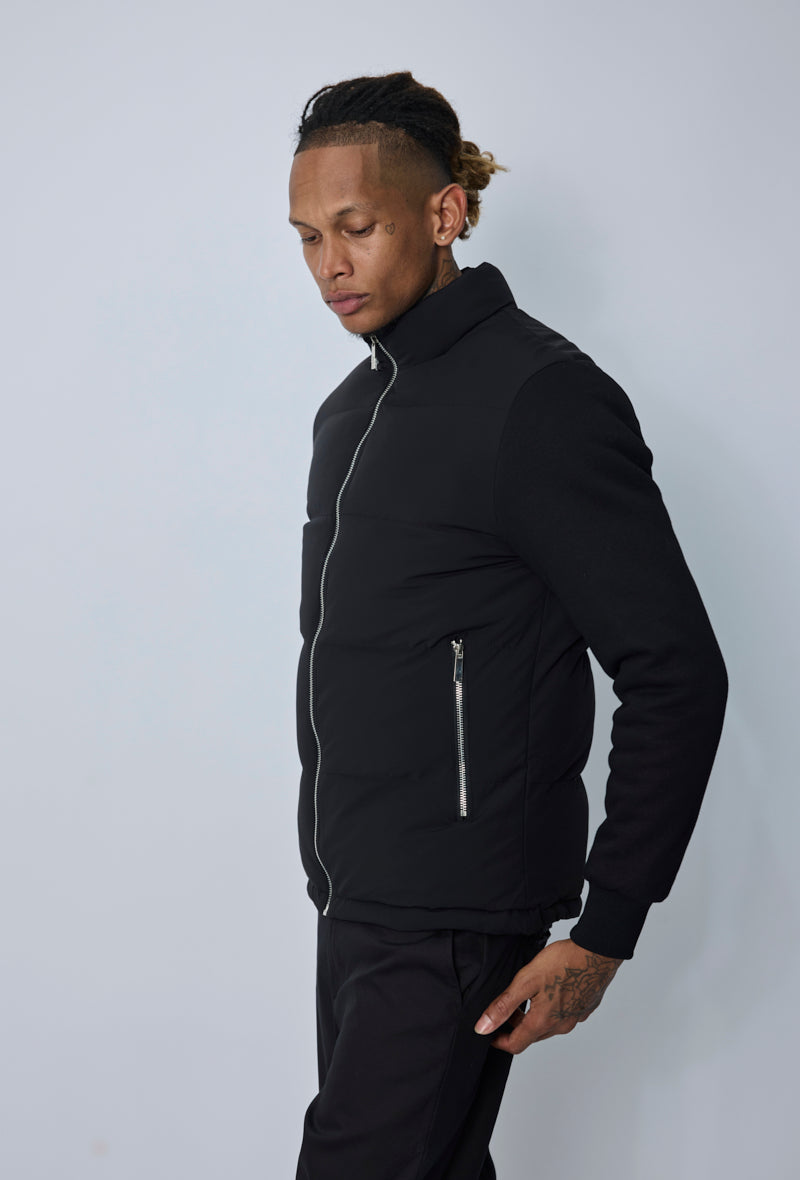 Blouson matelassé col montant