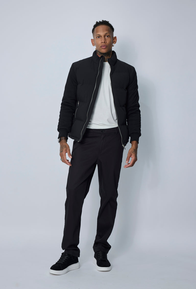 Blouson matelassé col montant
