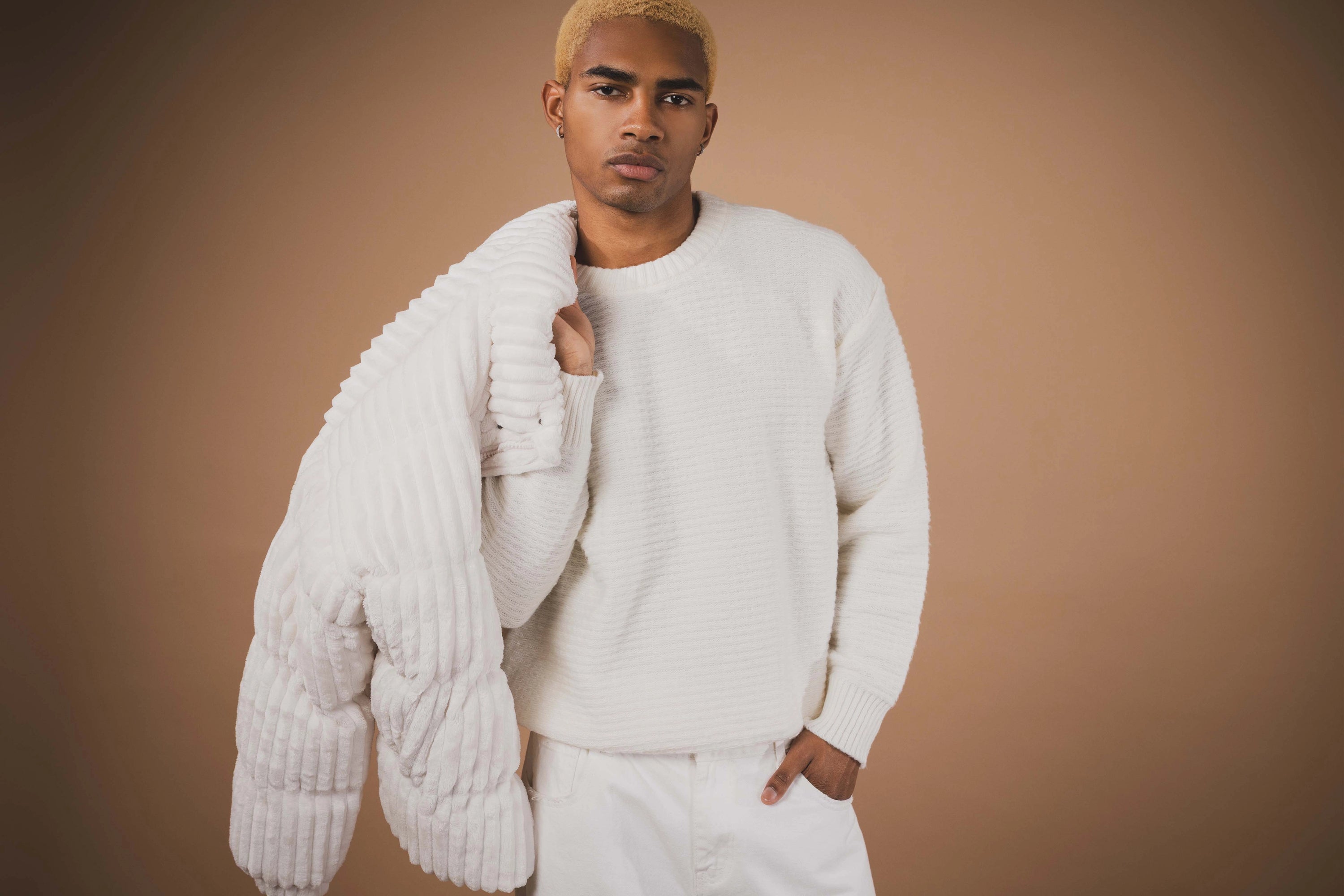 Blouson homme uni sans capuche