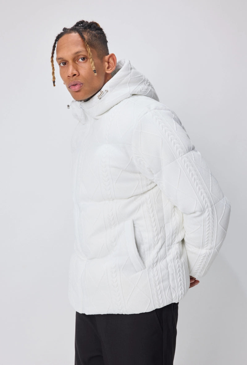 Blouson uni avec capuche amovible et poches latérales