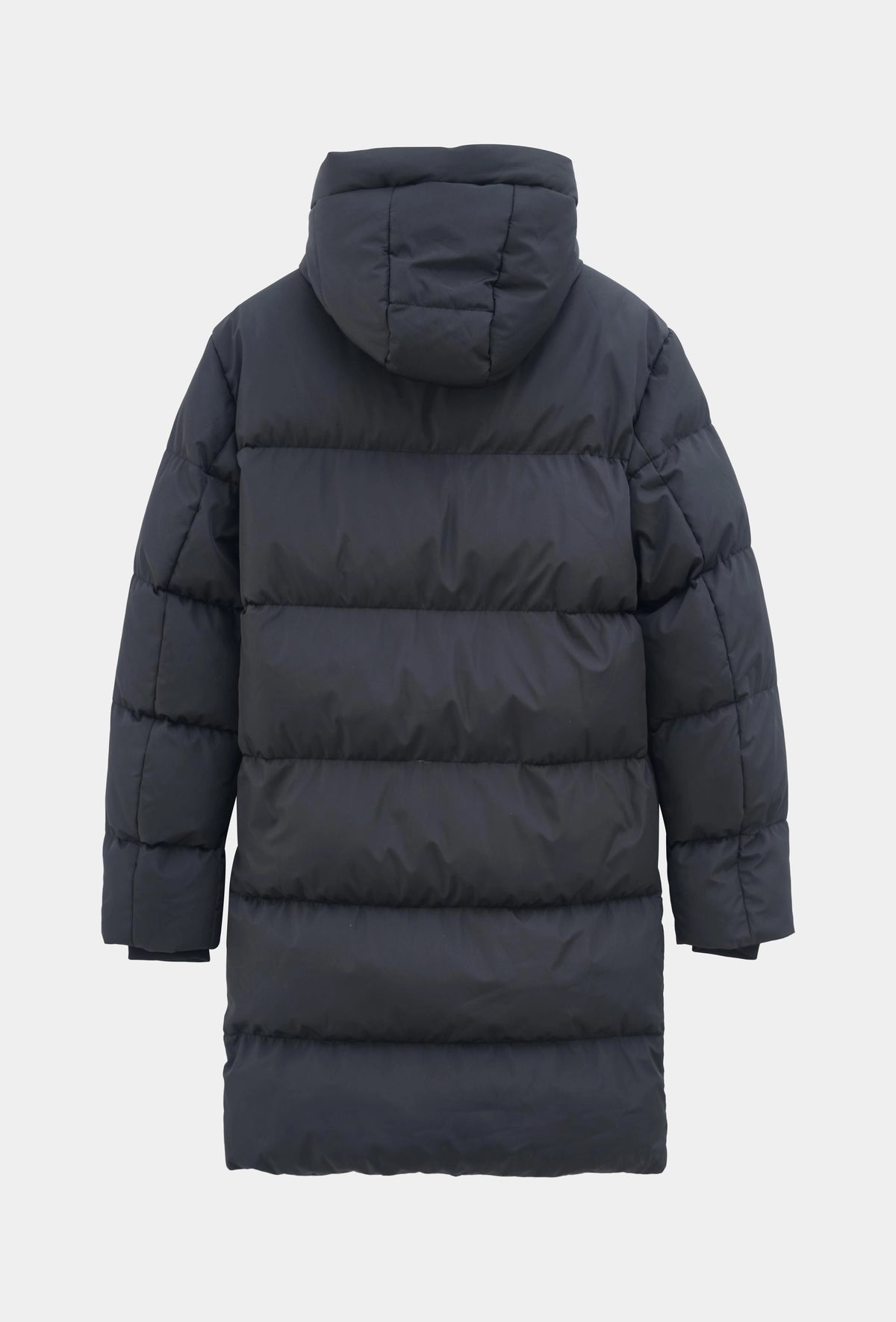 Blouson matelassé long à capuche