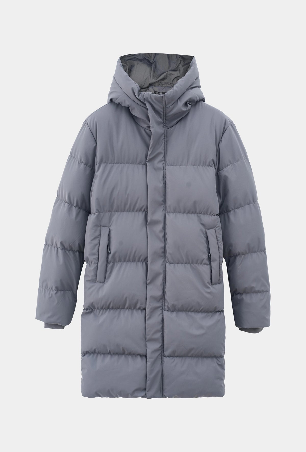 Blouson matelassé long à capuche