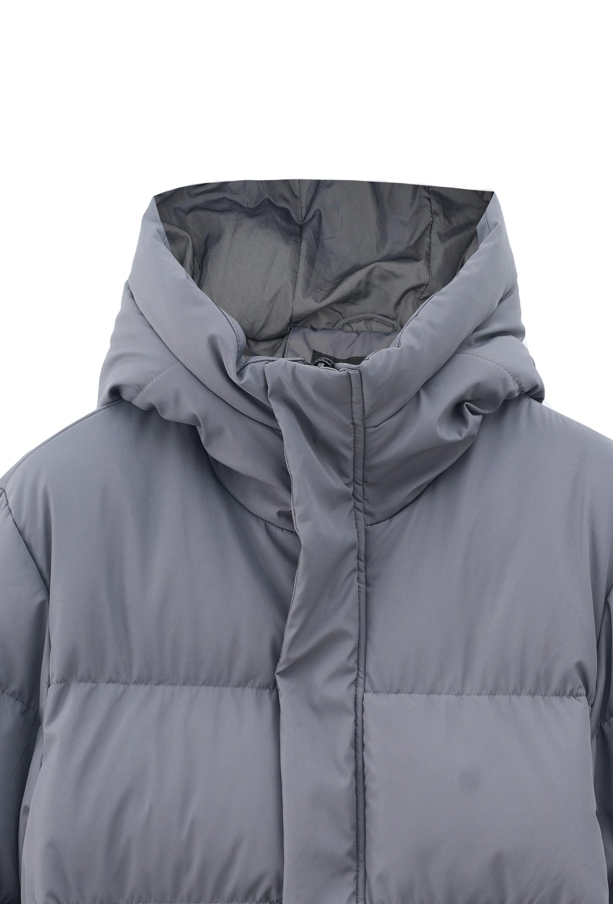 Blouson matelassé long à capuche
