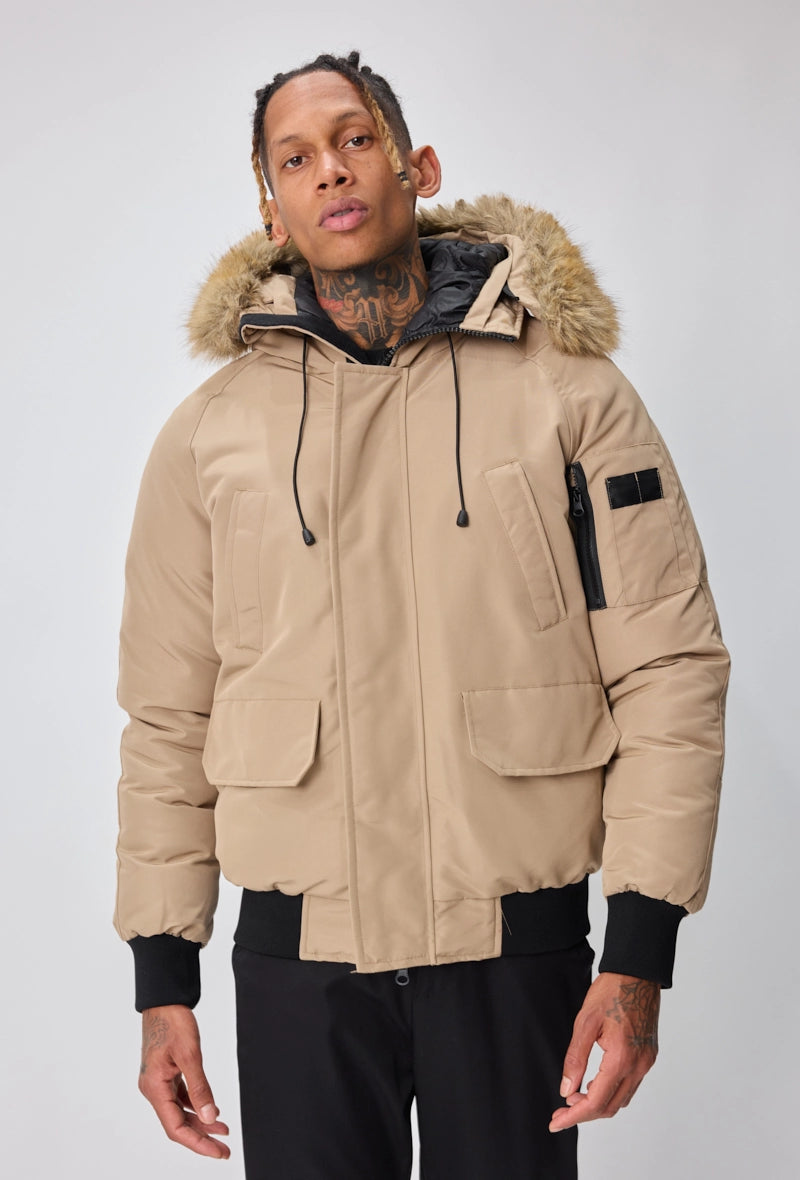 Doudoune manches longues à capuche