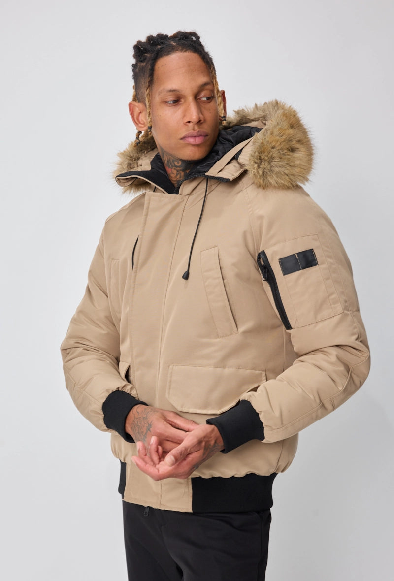 Doudoune manches longues à capuche