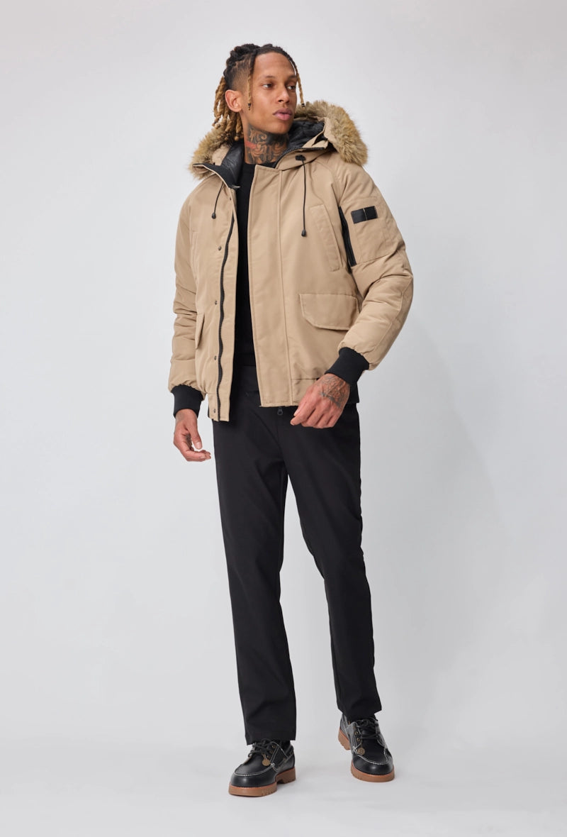 Doudoune manches longues à capuche